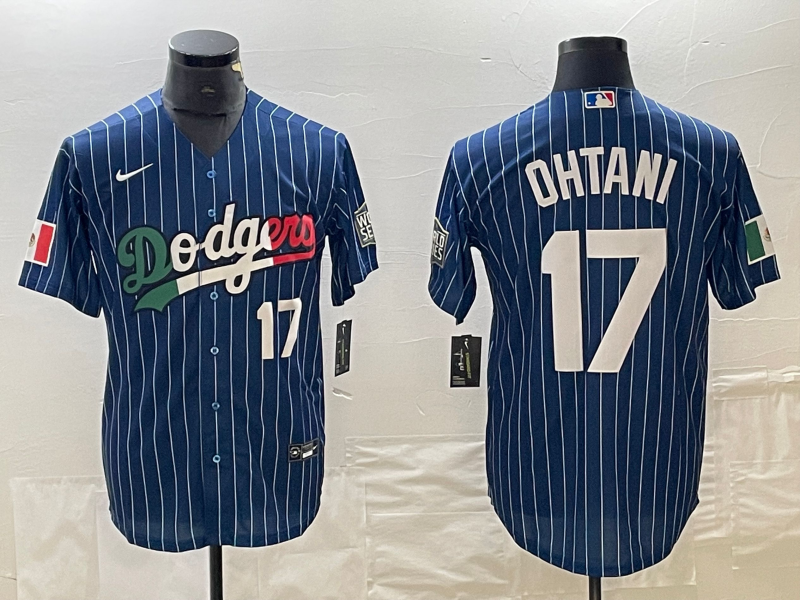 Men's Los Angeles Dodgers #17  Blue Shohei Ohtani Jersey