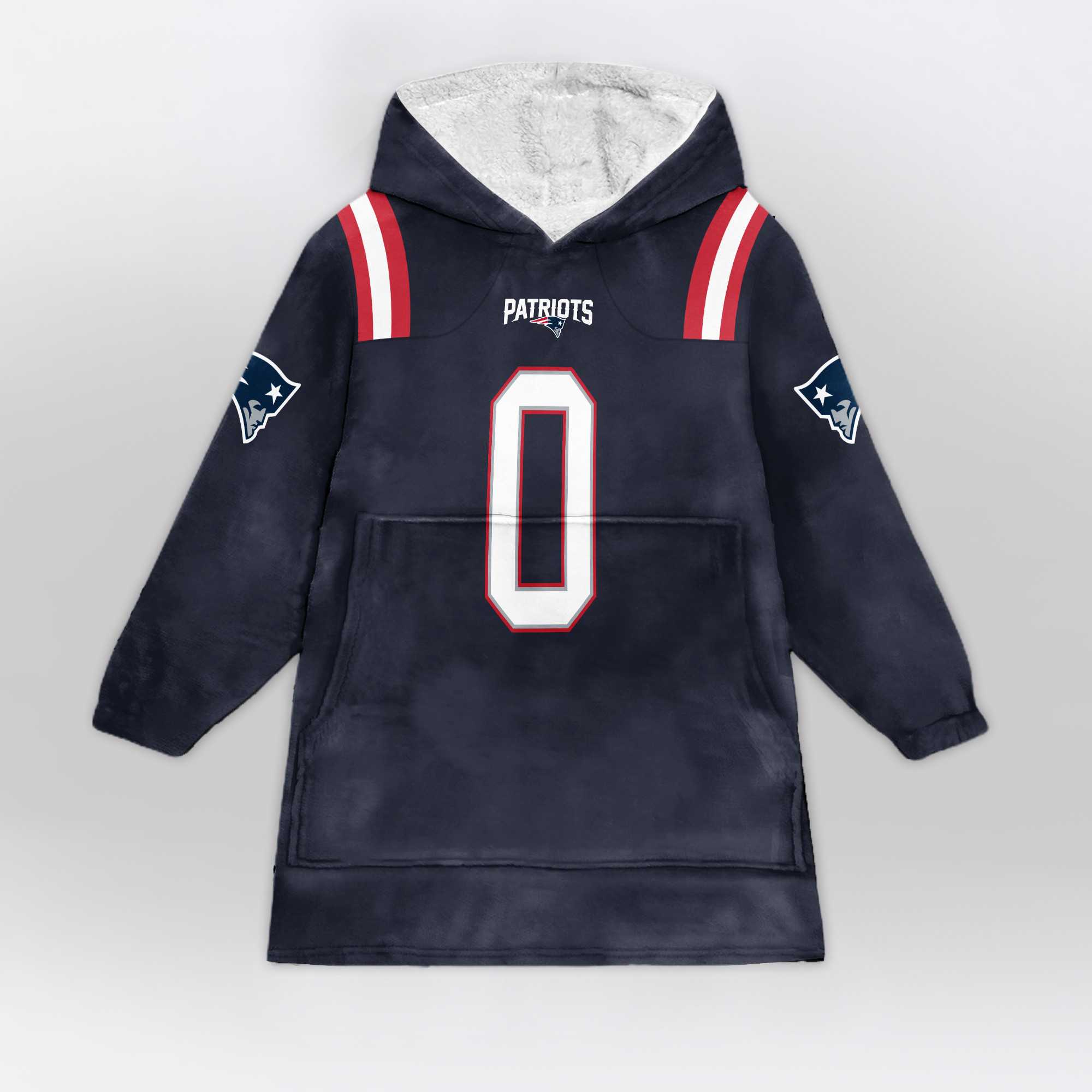 Adult CG 0 New England Football Unisex Blanket Hoodie
