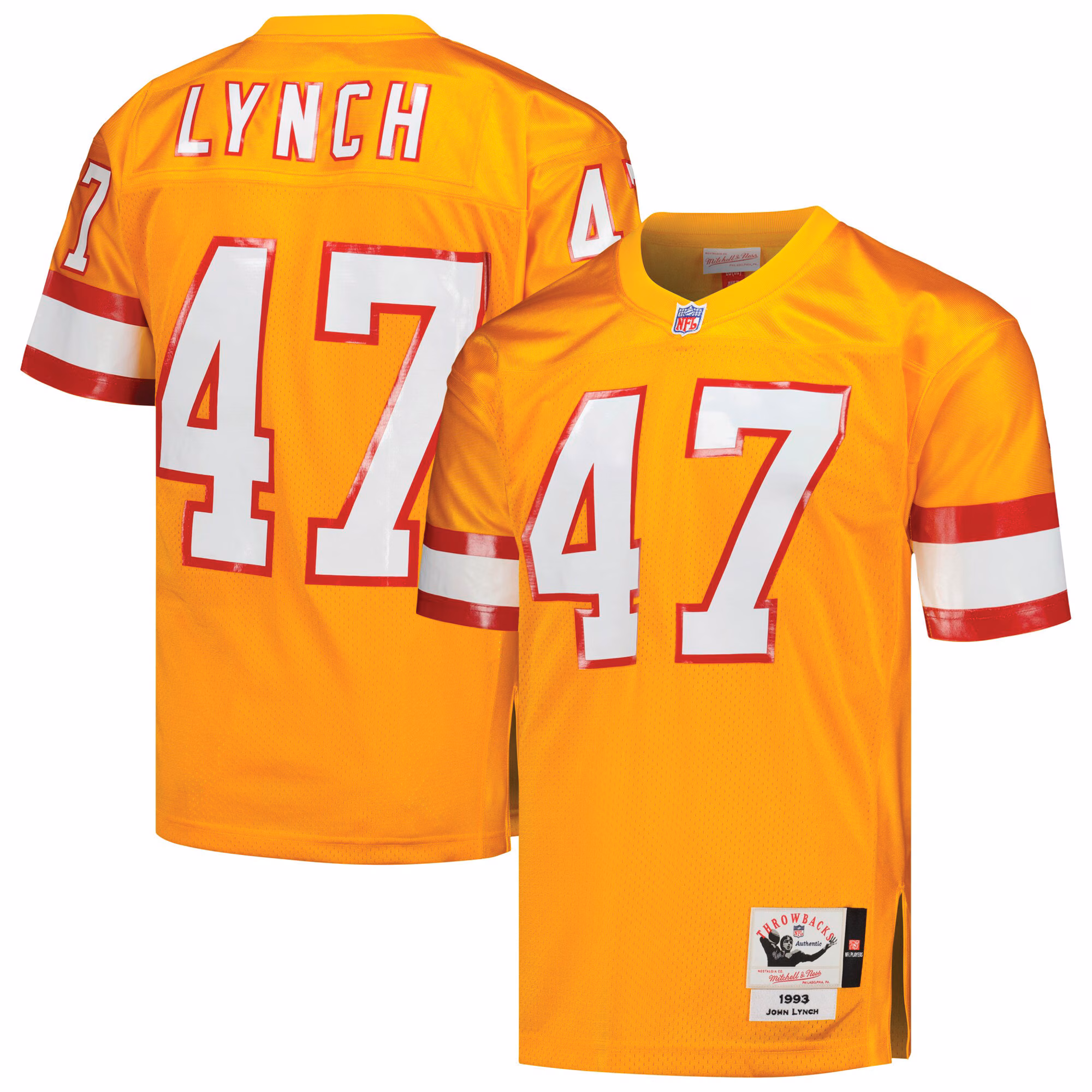 John Lynch Tampa Bay Buccaneers 1993 Authentic Throwback Retired Player Jersey - Orange