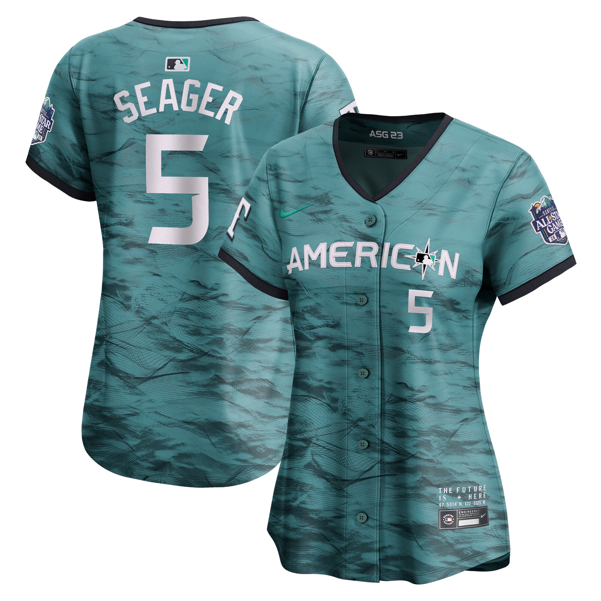Corey Seager American League  Women's 2023 MLB All-Star Game Limited Player Jersey - Teal