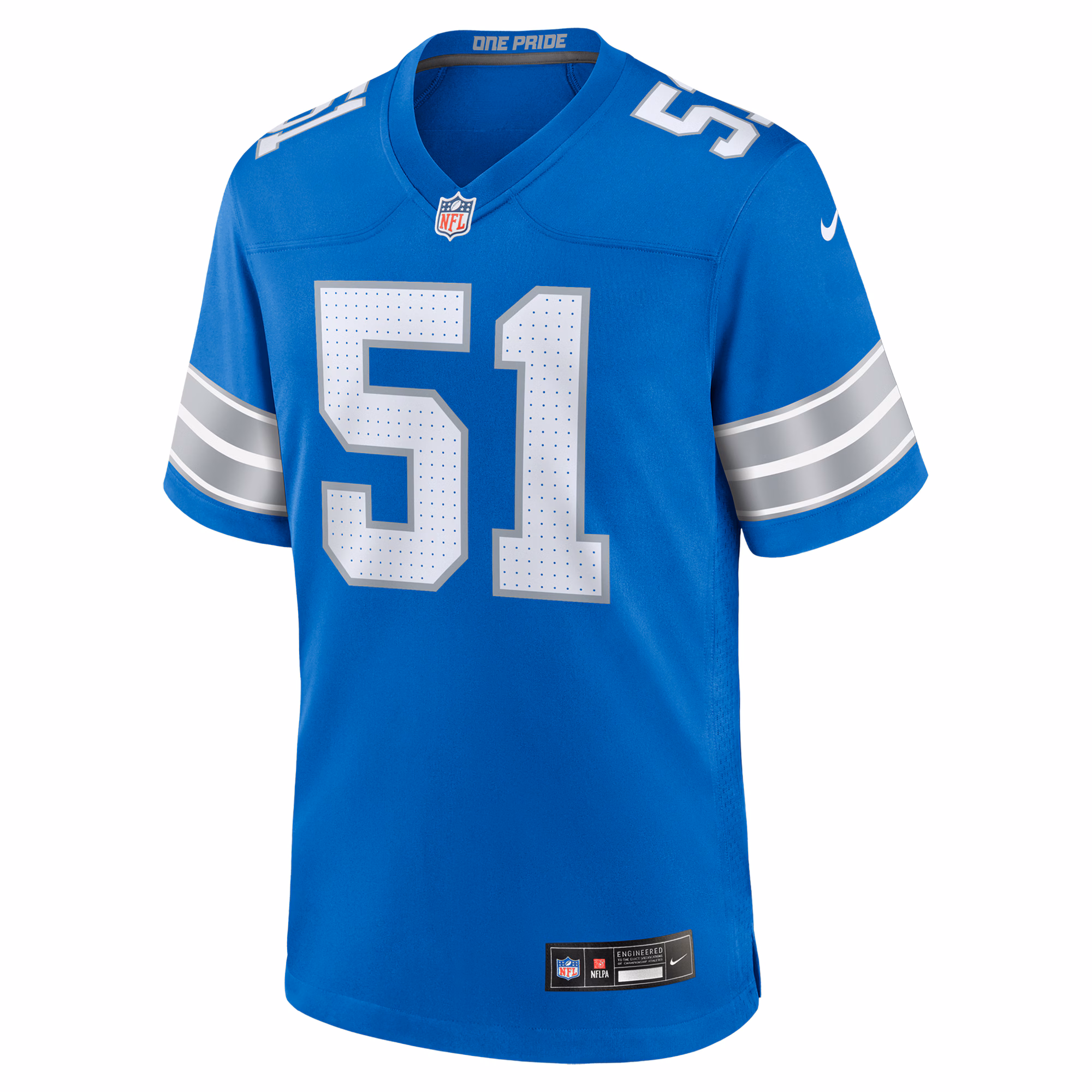 Ben Niemann Detroit Lions Team Game Jersey -  Blue