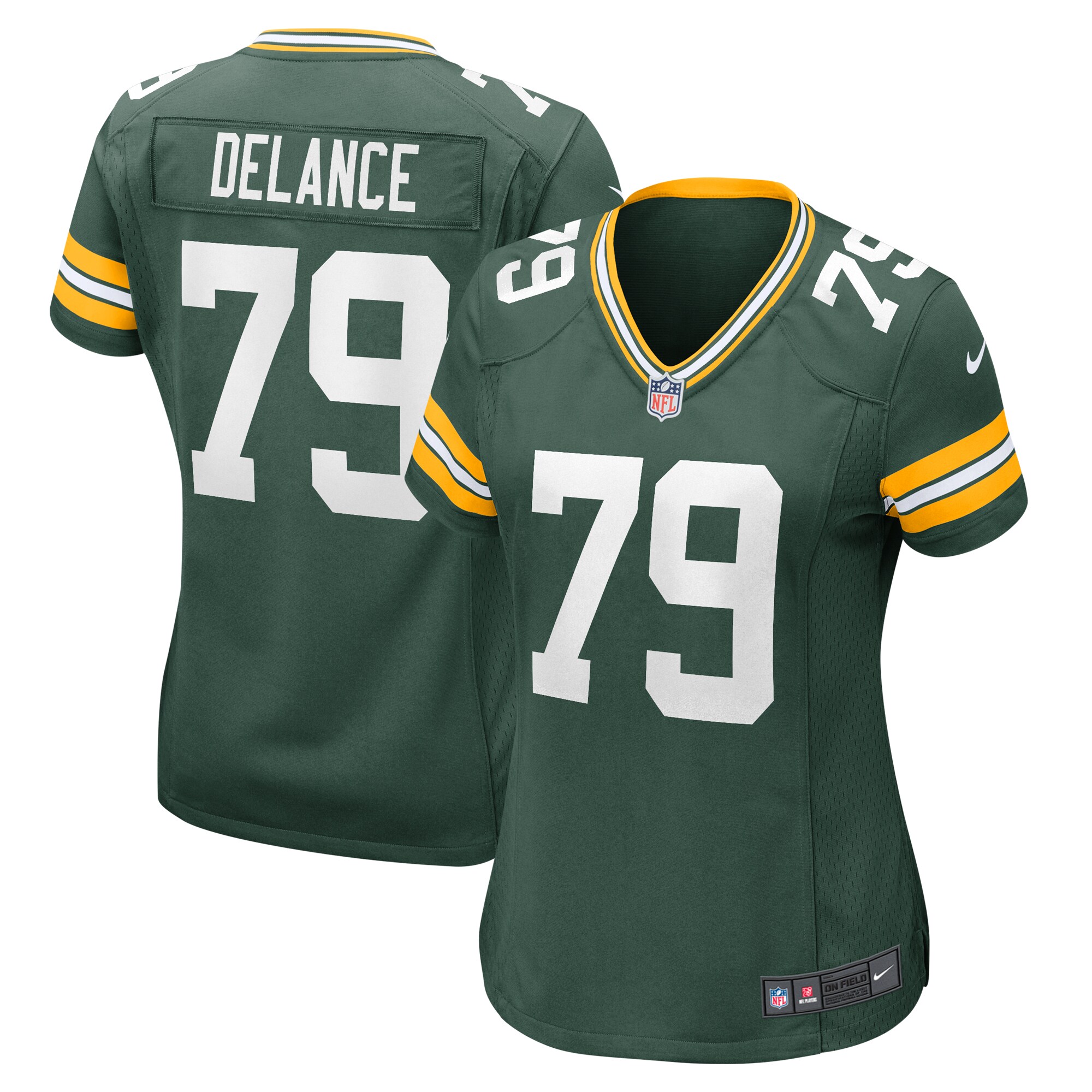 Jean Delance Green Bay Packers  Women's Home Game Player Jersey - Green