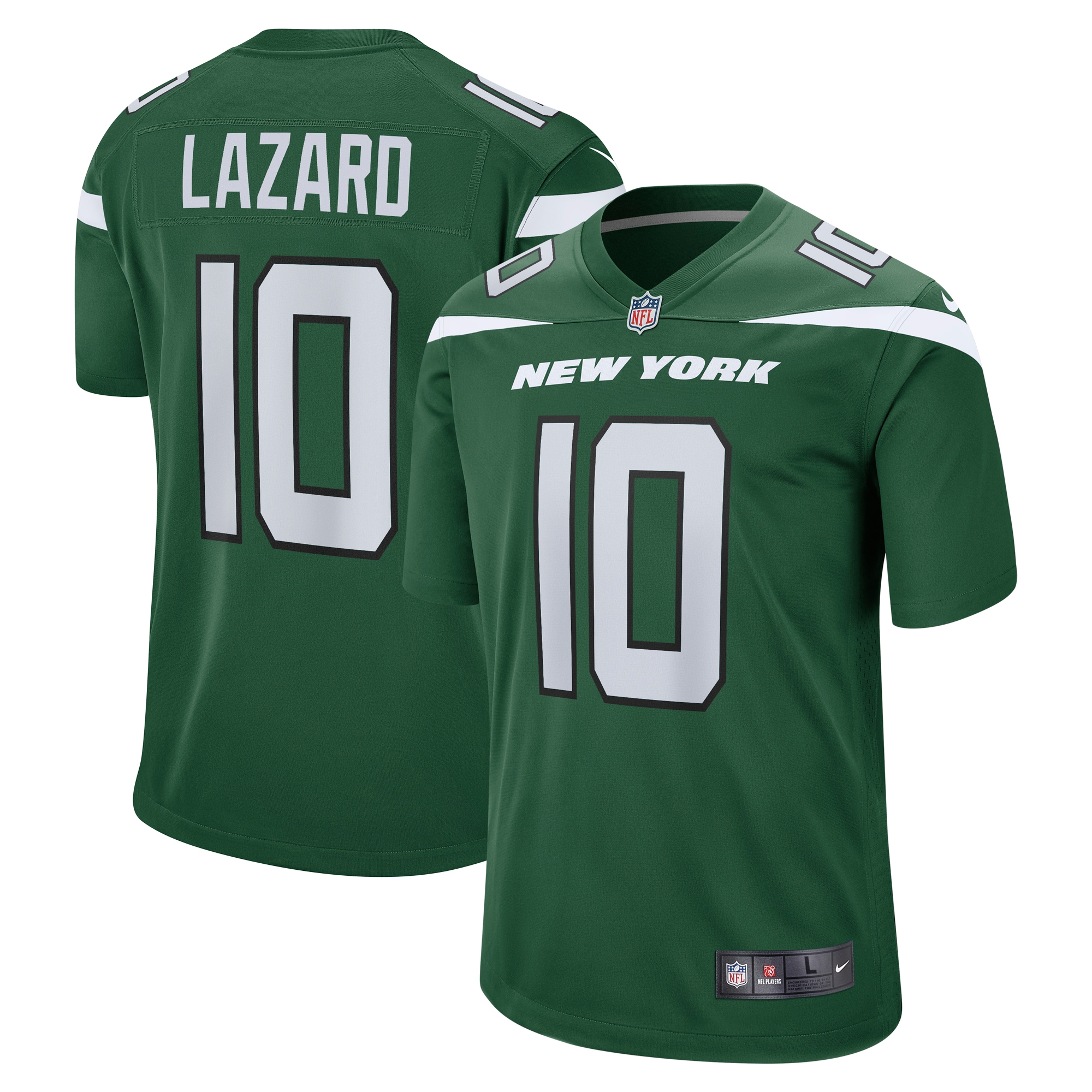 Allen Lazard New York Jets  Game Player Jersey - Gotham Green