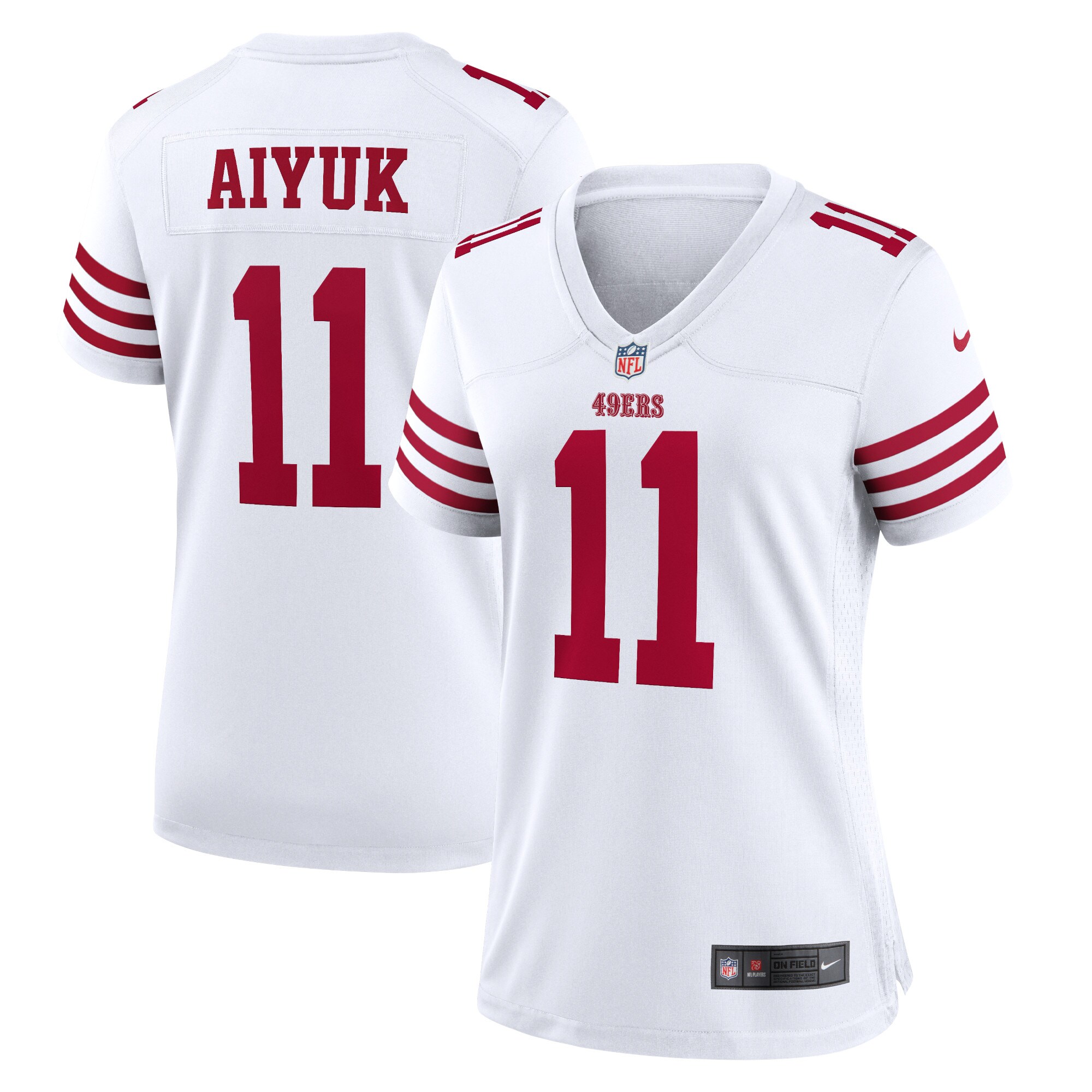 Brandon Aiyuk San Francisco 49ers  Women's Player Game Jersey - White