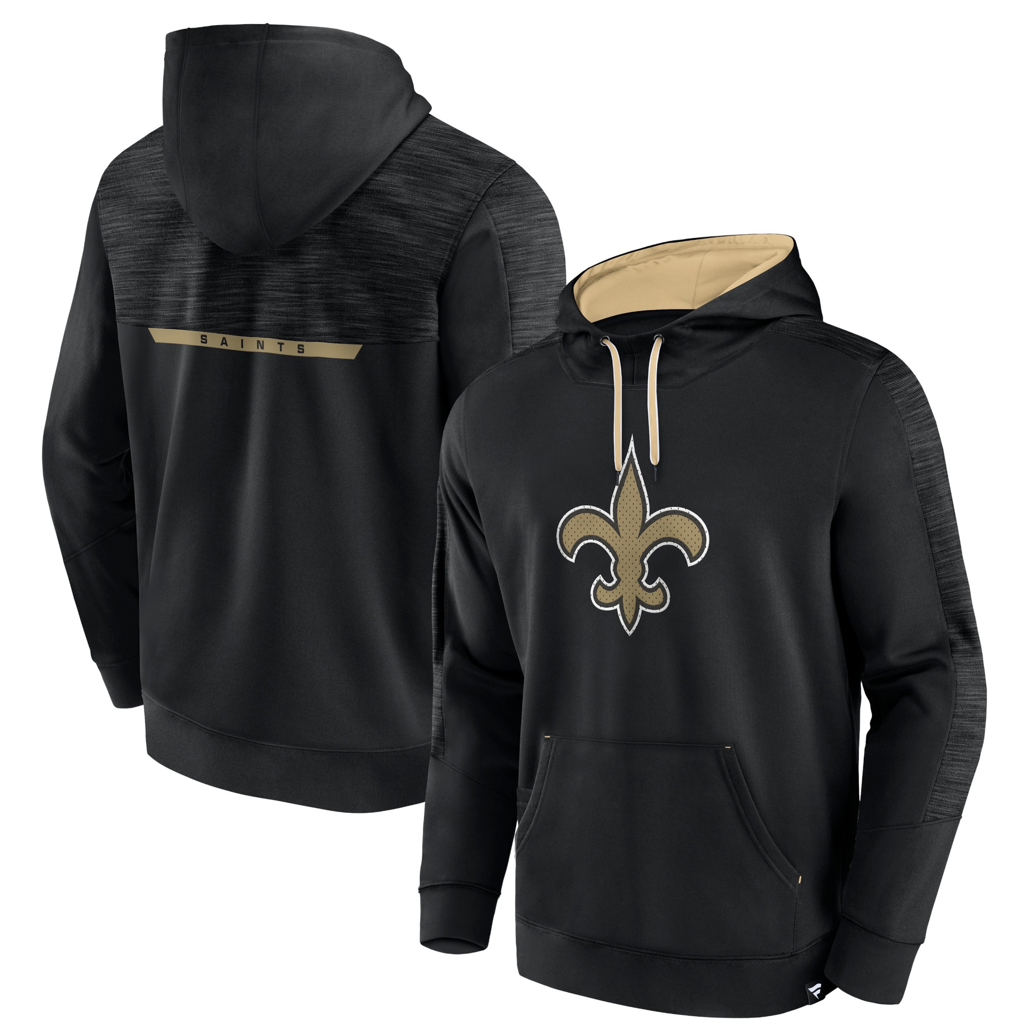 New Orleans Saints   Defender Evo Pullover Hoodie - Black
