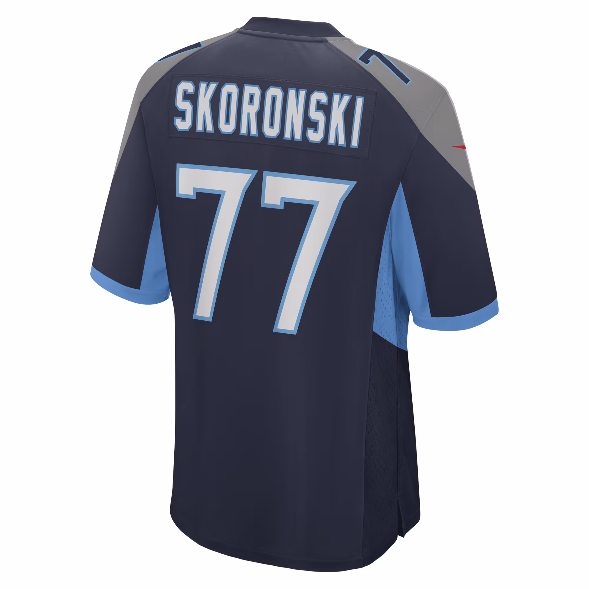 Peter Skoronski Tennessee Titans 2023 NFL Draft First Round Pick Game Jersey - Navy