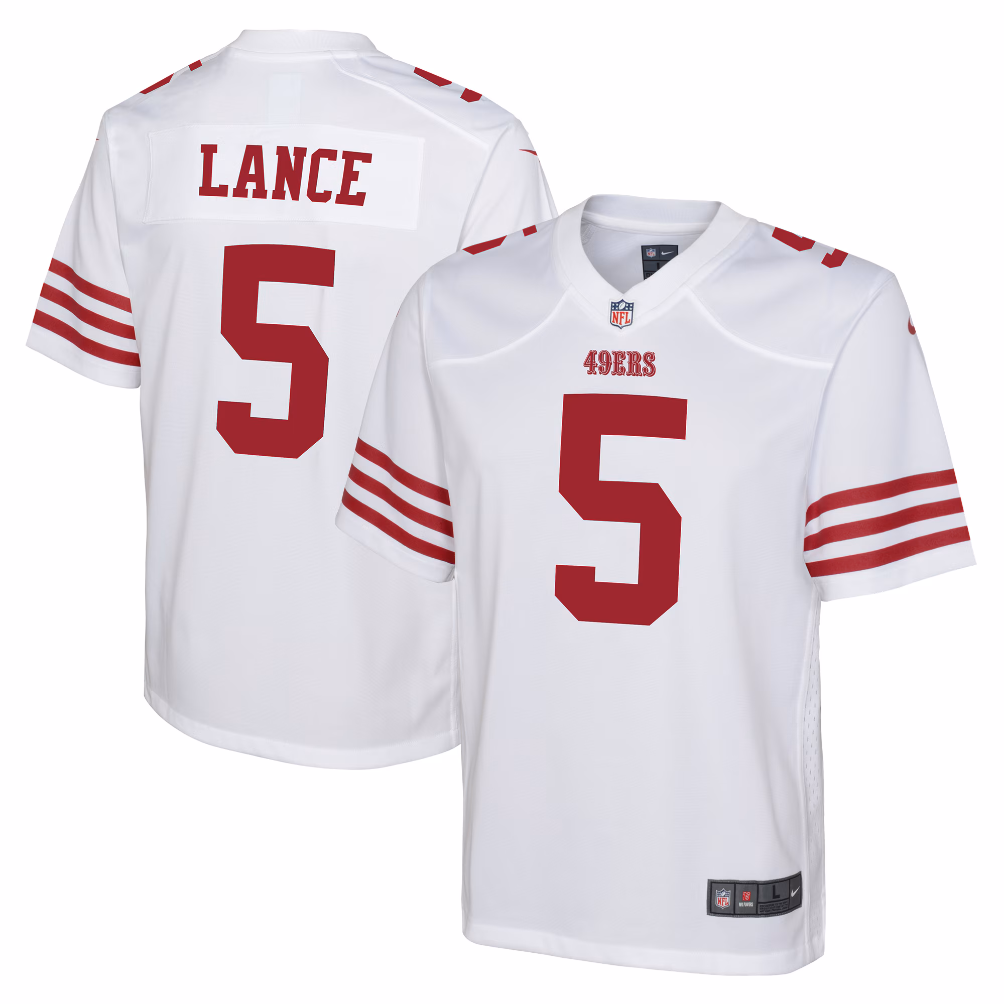 Trey Lance San Francisco 49ers Youth Game Jersey - White