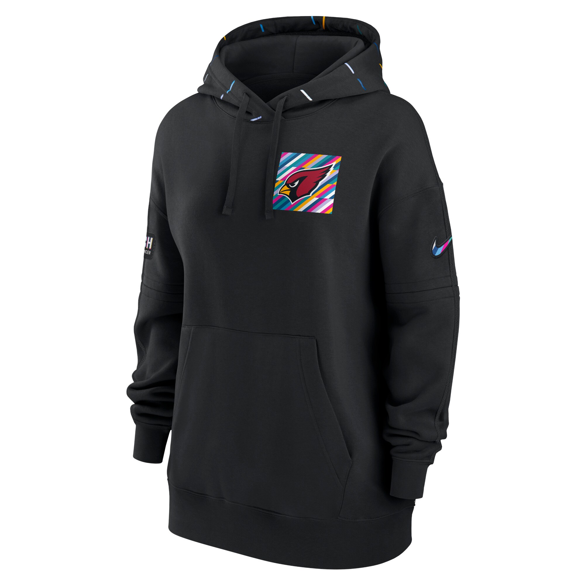 Arizona Cardinals  Women's 2023  Crucial Catch Club Pullover Hoodie - Black