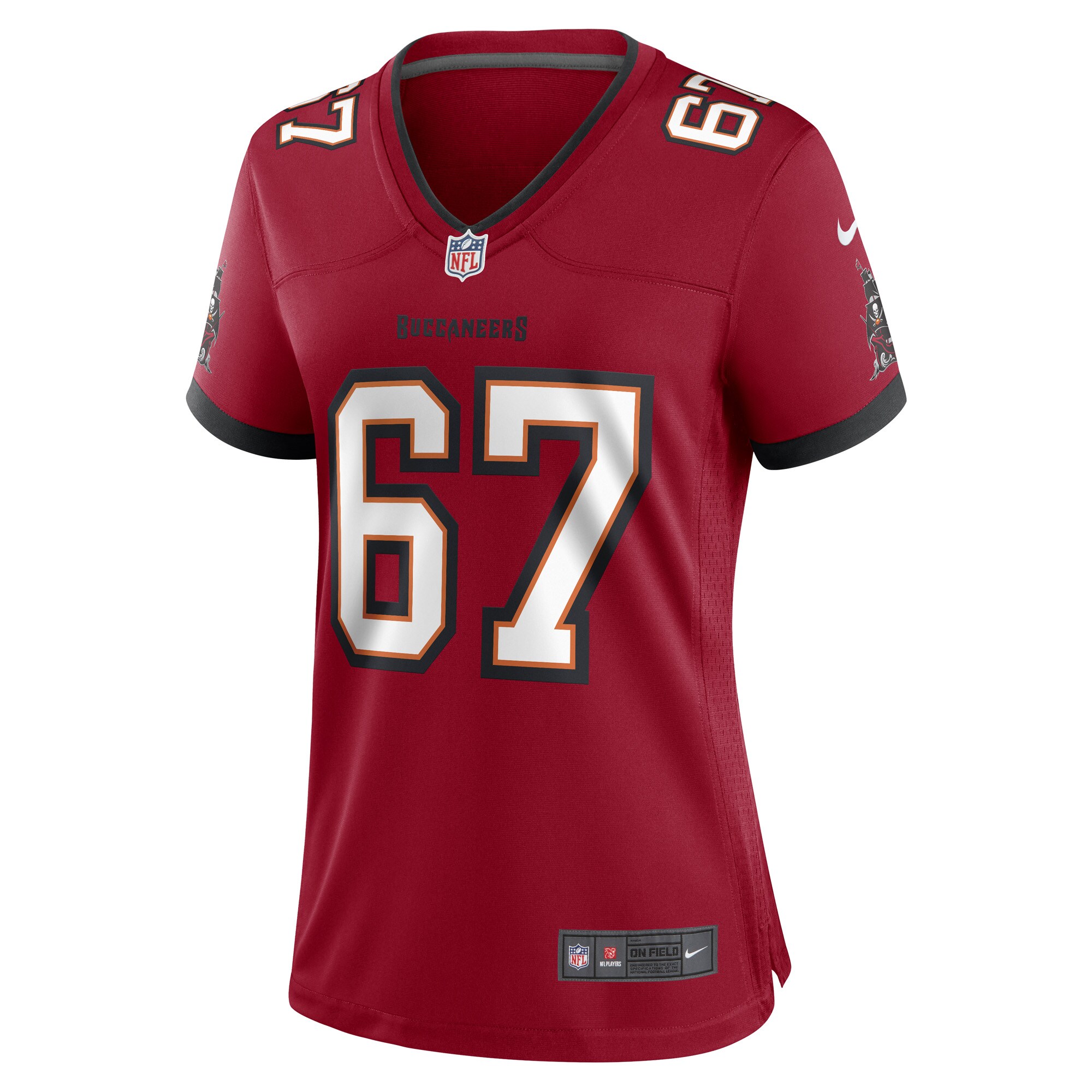 Luke Goedeke Tampa Bay Buccaneers  Women's Game Player Jersey - Red