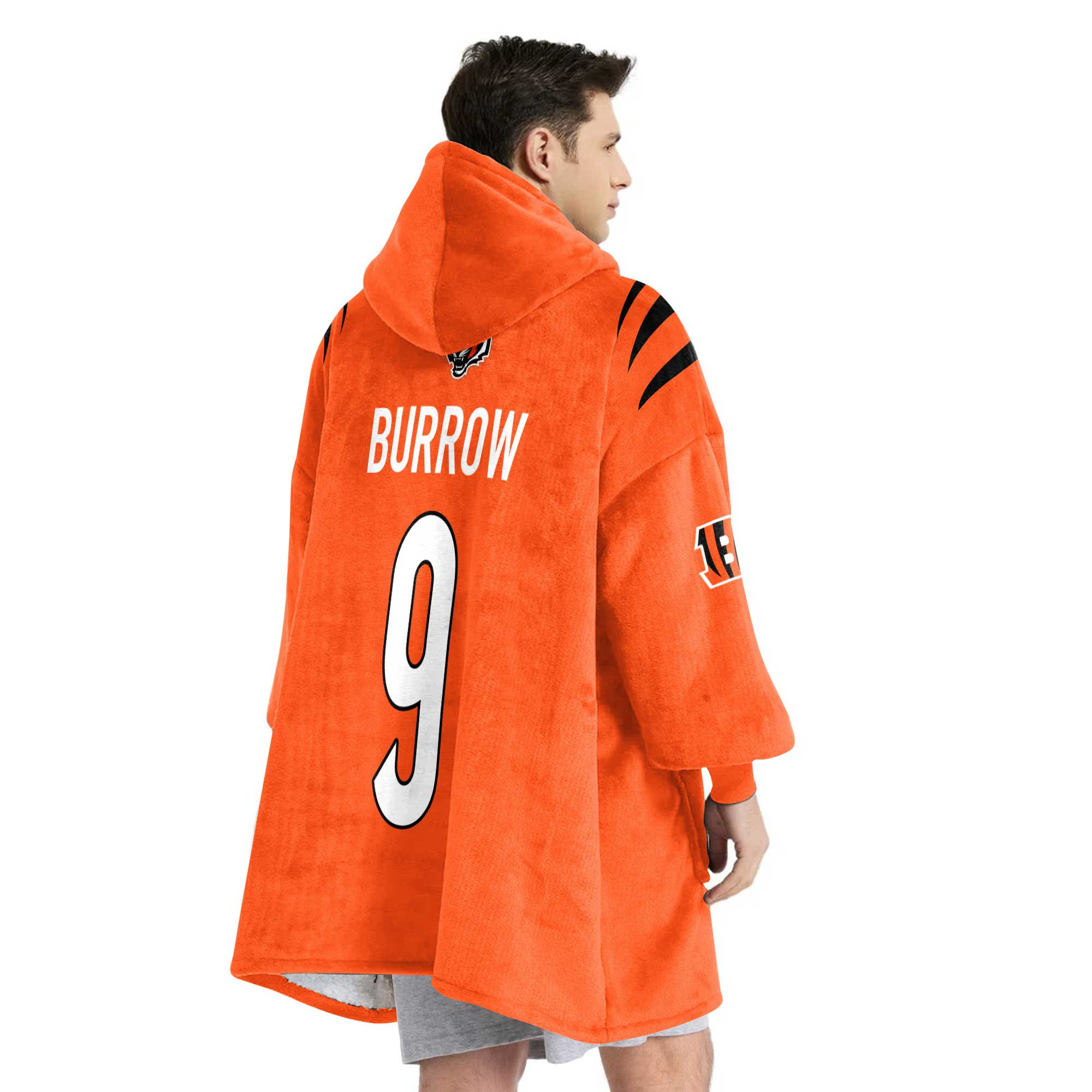 Adult Who Dey 9 Cincinnati Football Unisex Blanket Hoodie