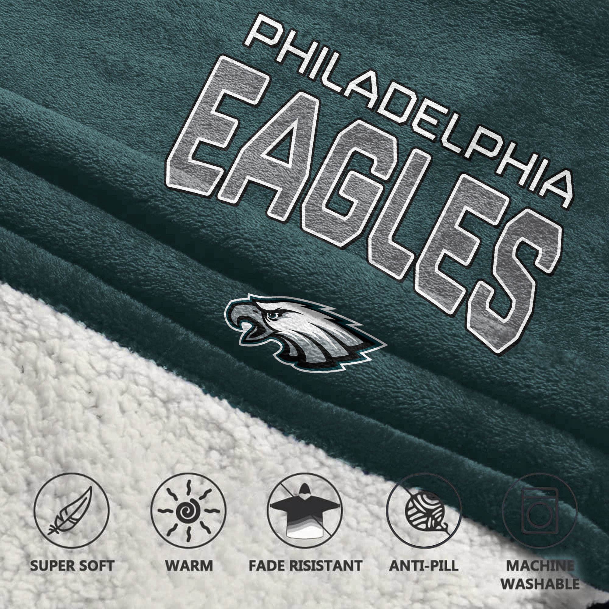 Adult 26 Philadelphia Football Unisex Blanket Hoodie