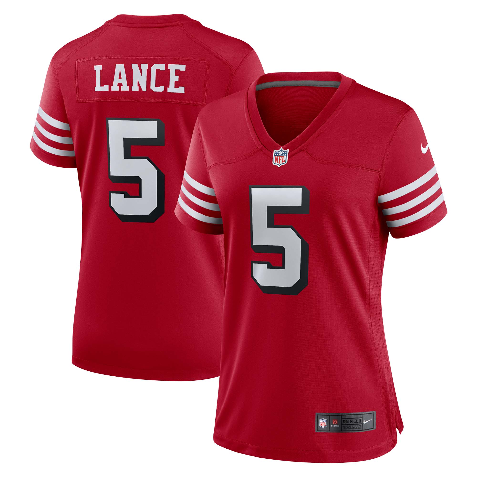 Trey Lance San Francisco 49ers  Women's Alternate Game Player Jersey - Scarlet