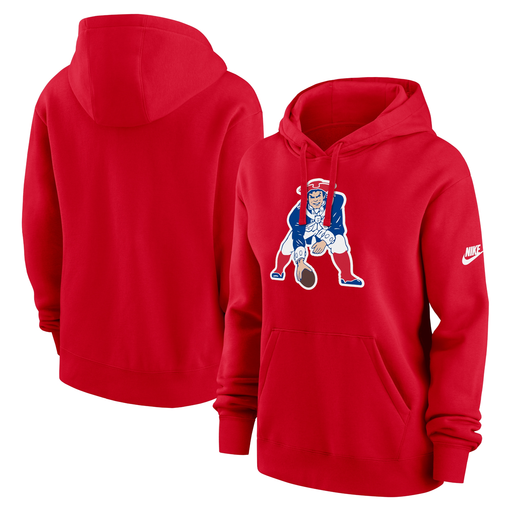New England Patriots Women's Club Fleece Pullover Hoodie - Red