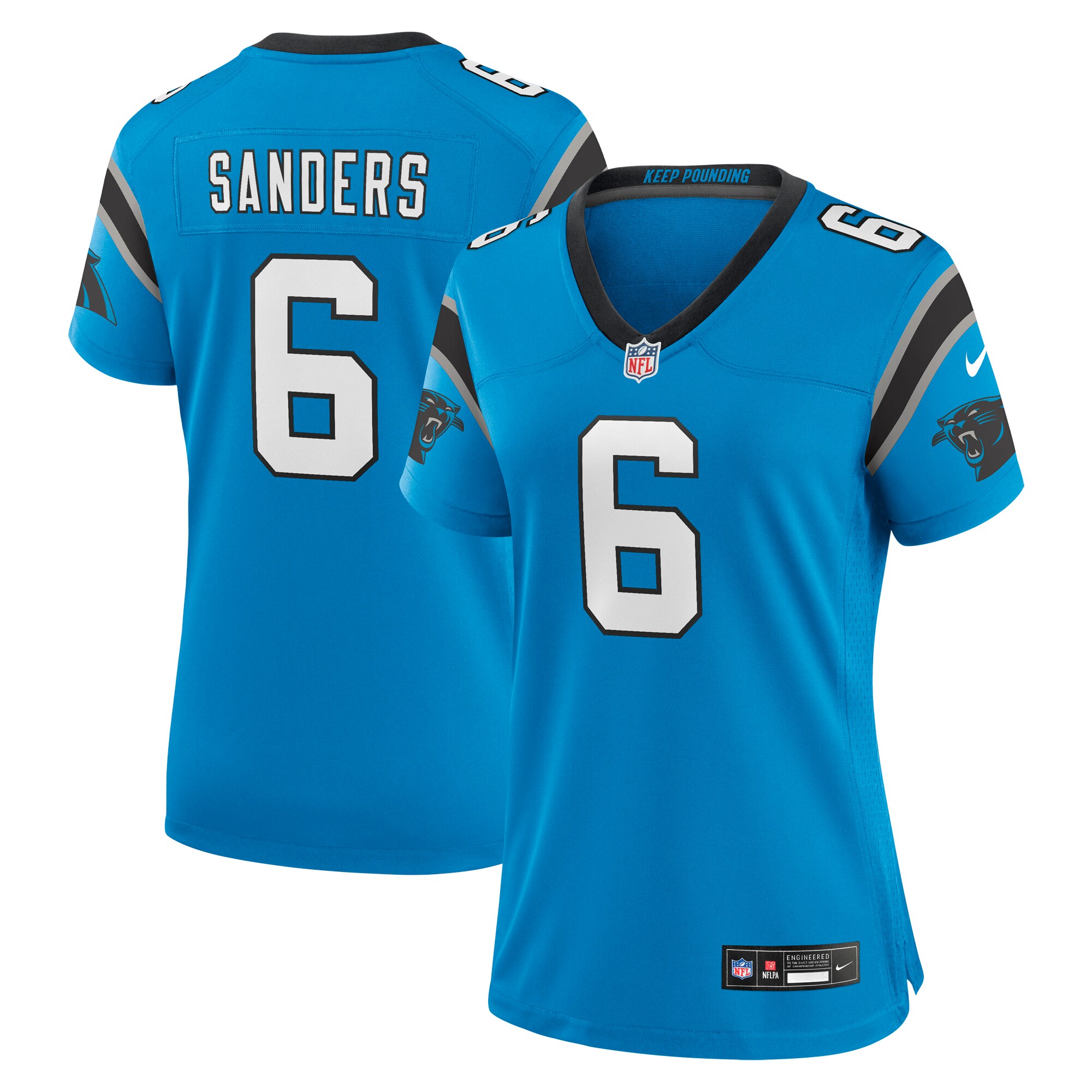 Miles Sanders Carolina Panthers Women's Team Game Jersey - Blue