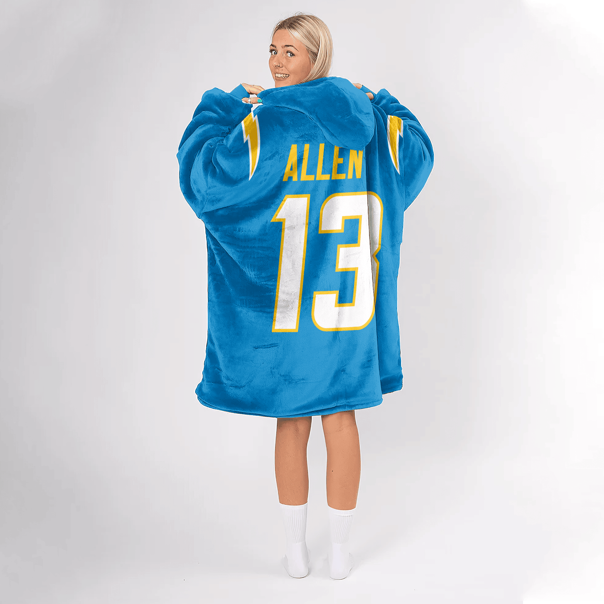 Adult 13 Los Angeles C Football Unisex Blanket Hoodie