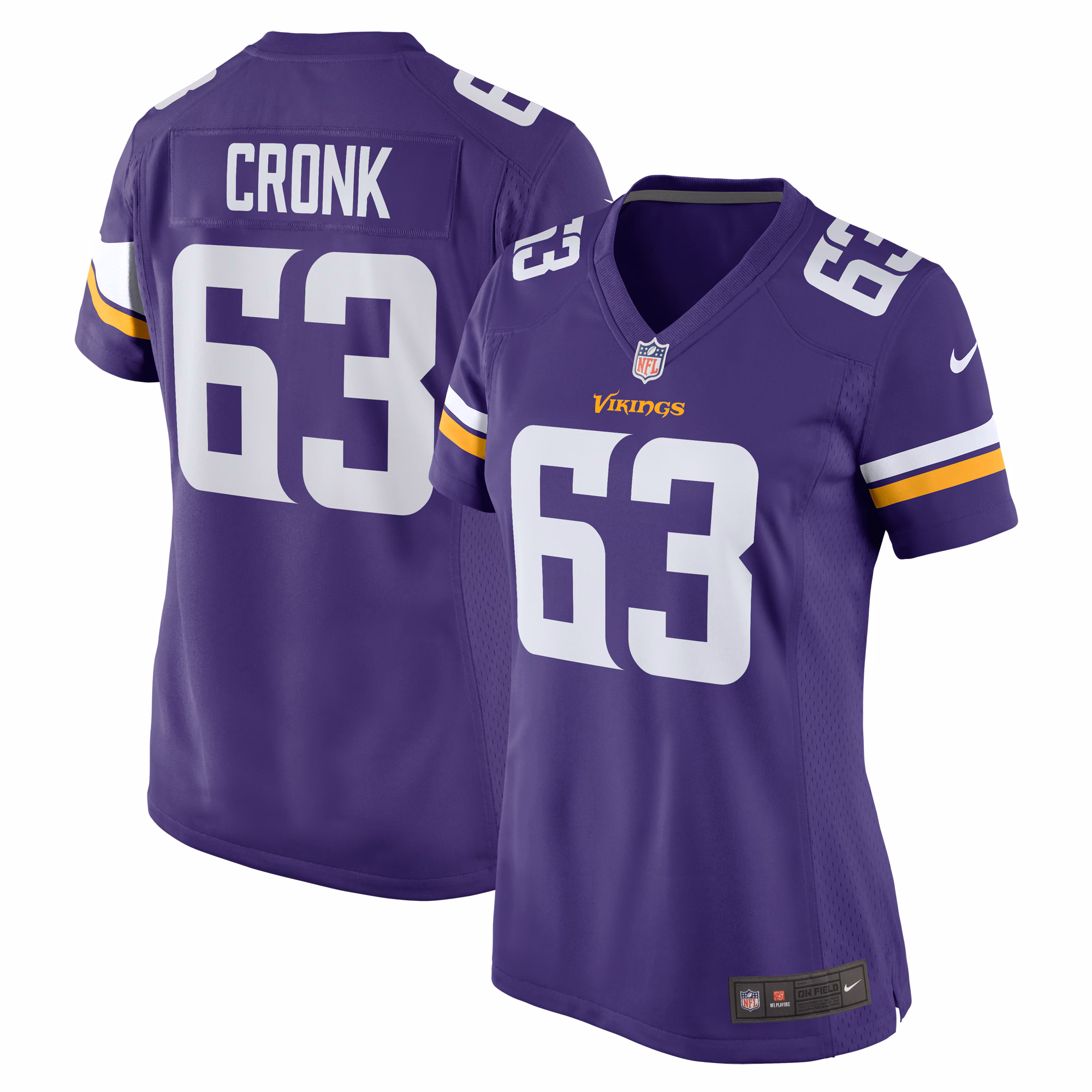 Coy Cronk Minnesota Vikings Women's Team Game Jersey -  Purple