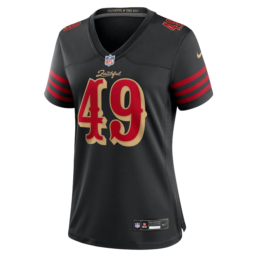 The Faithful #49 San Francisco 49ers Women's 2025 Rivalries Collection Game Jersey - Black