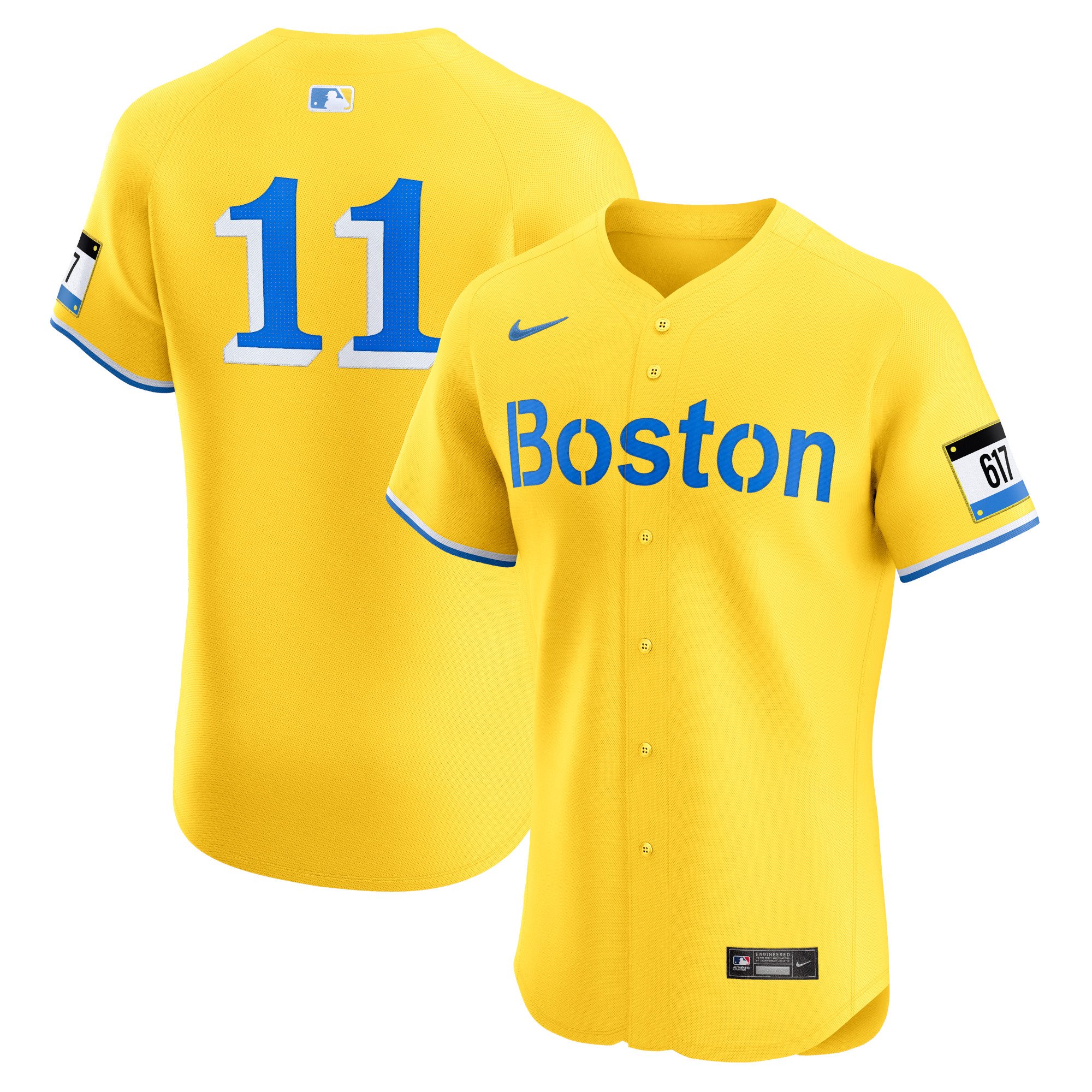 Men's Boston Red Sox Rafael Devers  Gold City Connect Elite Jersey