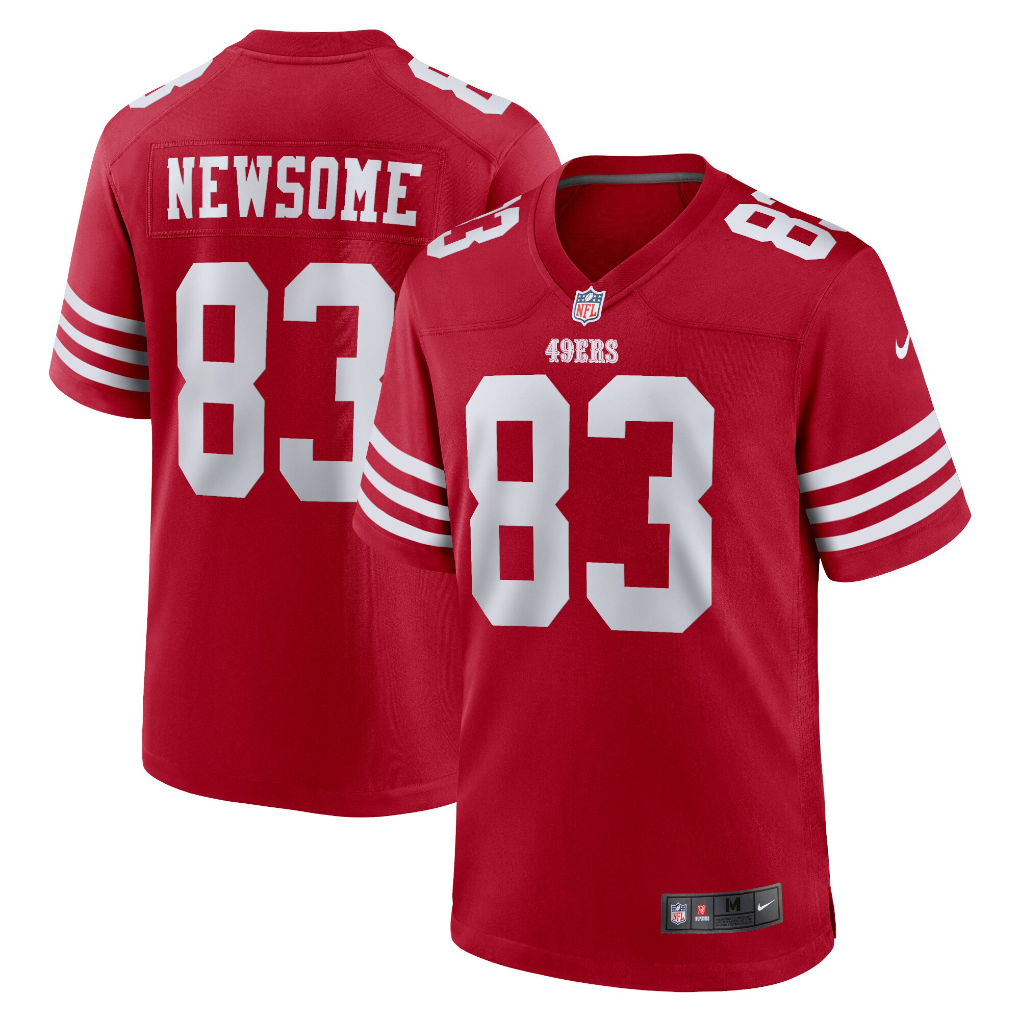 Dazz Newsome San Francisco 49ers  Home Game Player Jersey - Scarlet