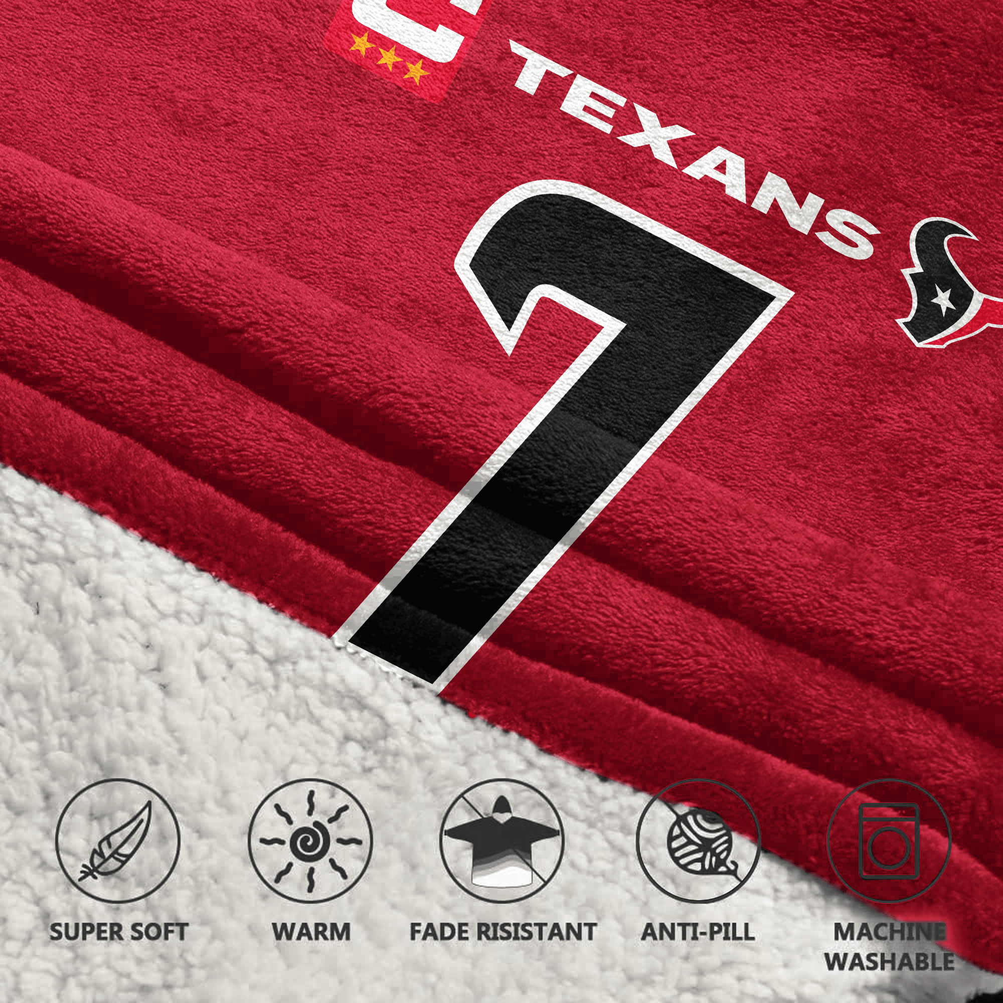 Adult C.J.S 7 Captain Houston Football Unisex Blanket Hoodie