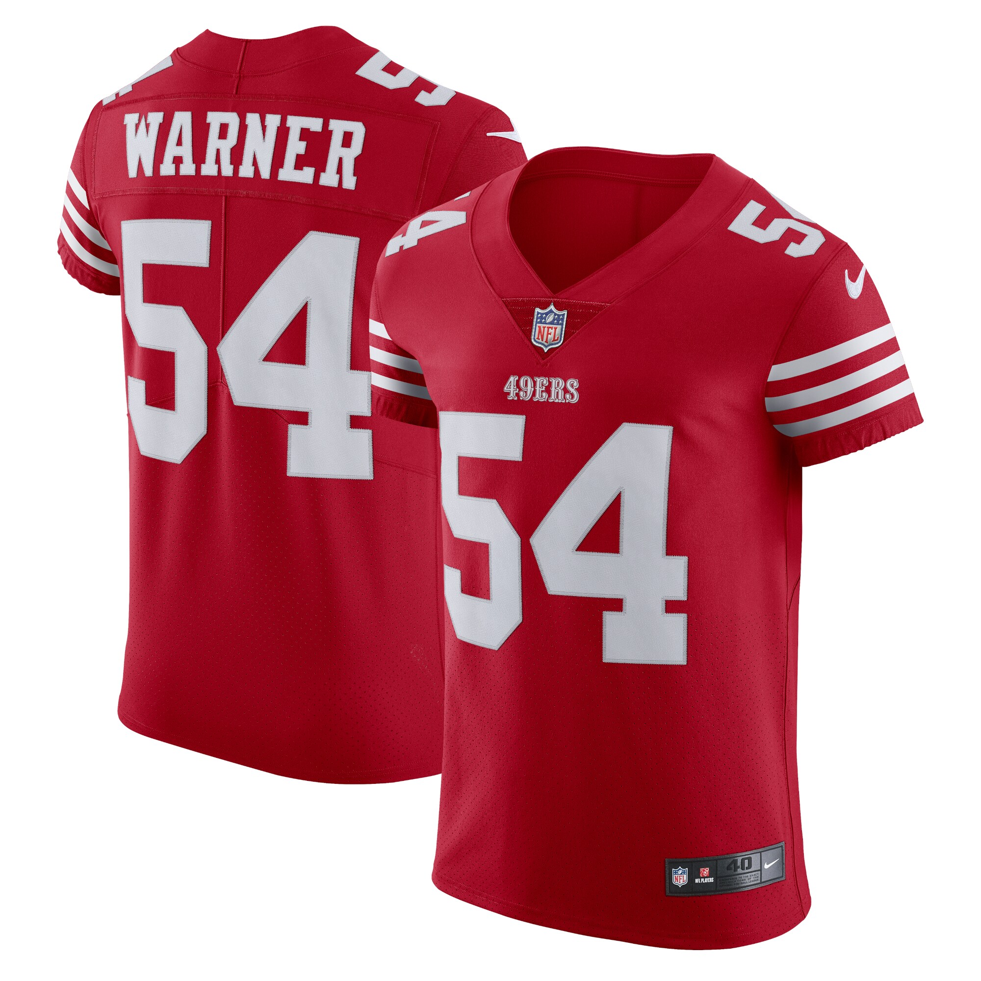Fred Warner San Francisco 49ers  Vapor Elite Jersey - Scarlet