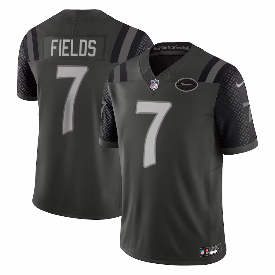 Justin Fields #7 New York Jets 2025 Rivalries Collection Limited Jersey - Gotham Green