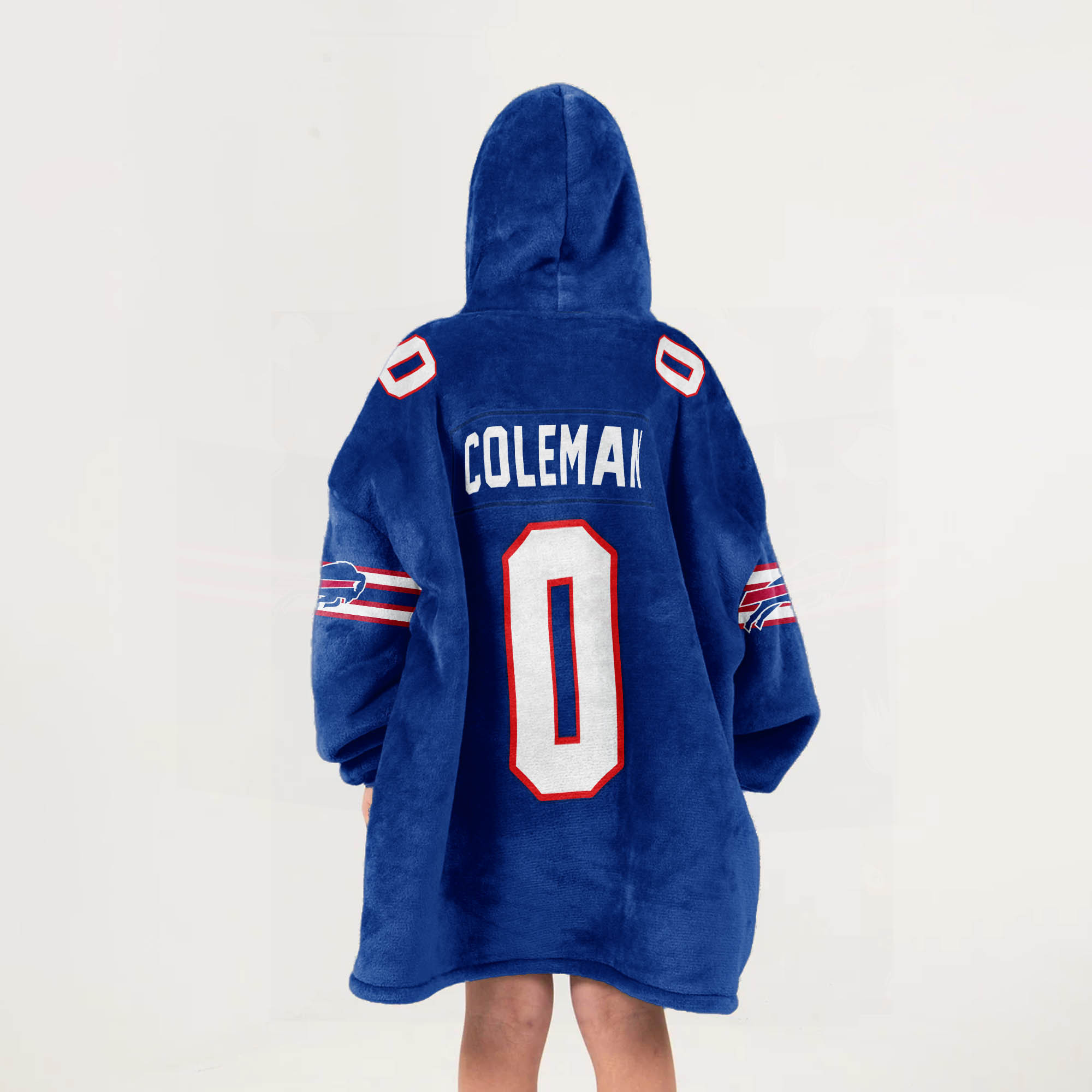 Adult 0 Buffalo Football Unisex Blanket Hoodie
