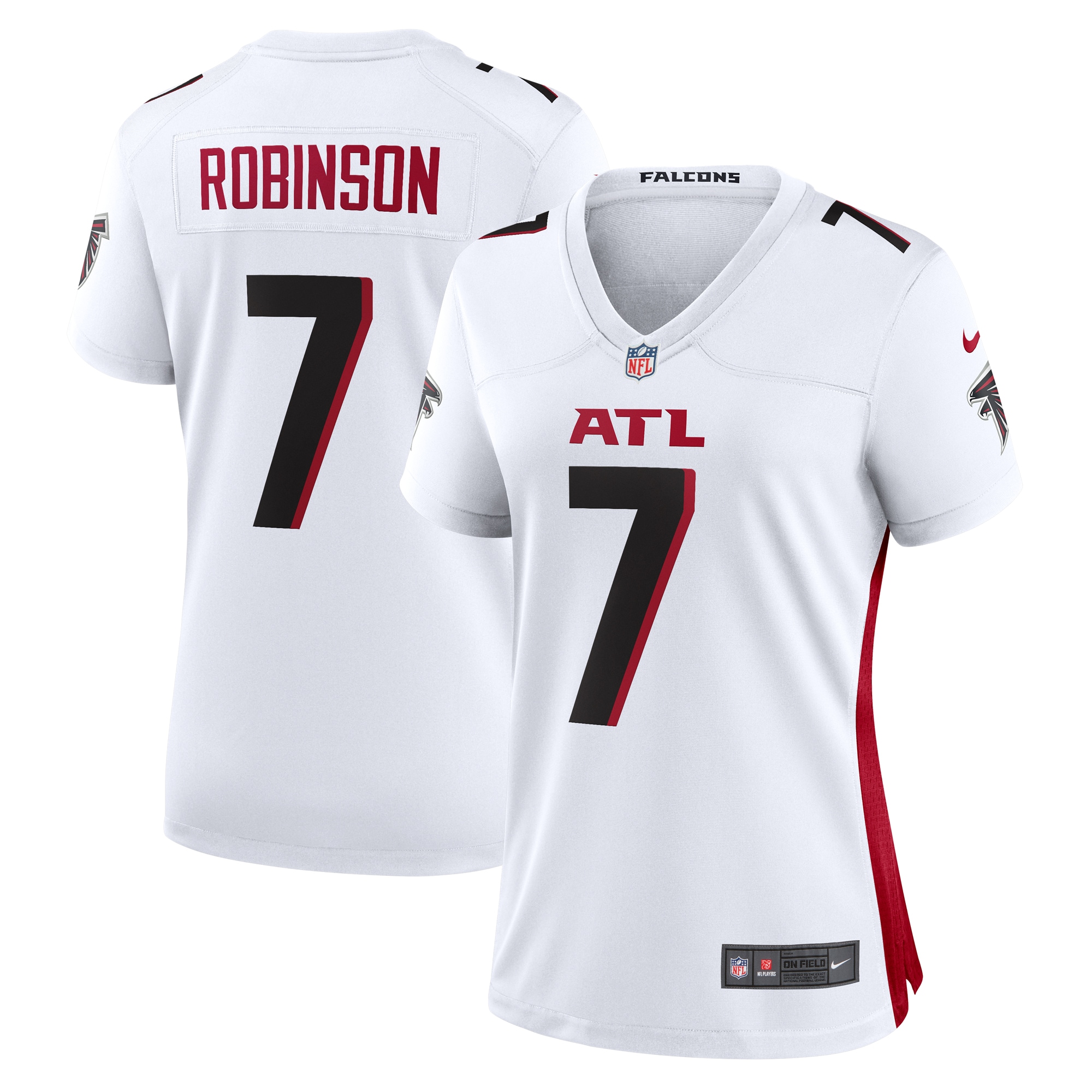 Women's Bijan Robinson Atlanta Falcons  Away Game Jersey - White