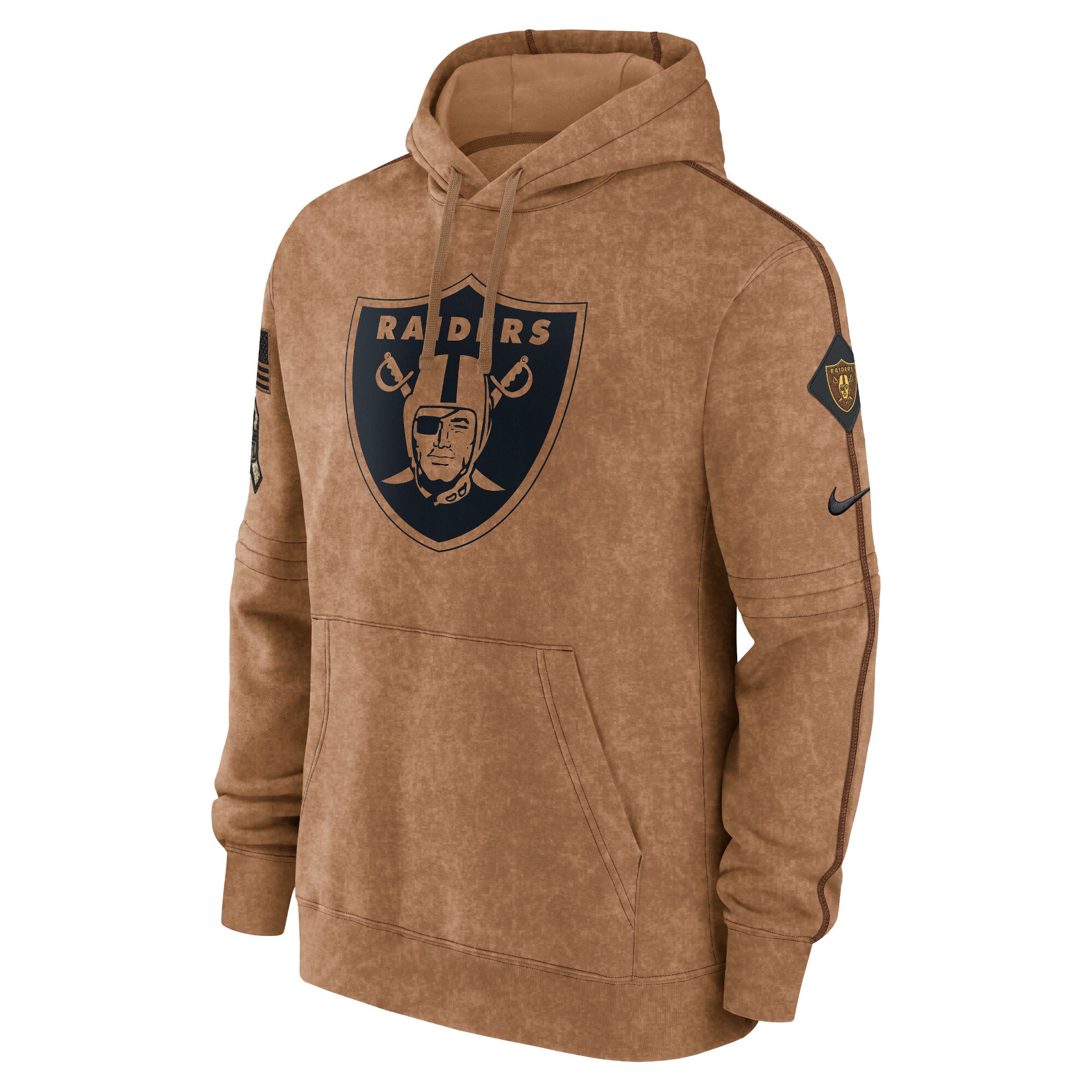 Las Vegas Raiders  2023 Salute To Service Club Pullover Hoodie - Brown