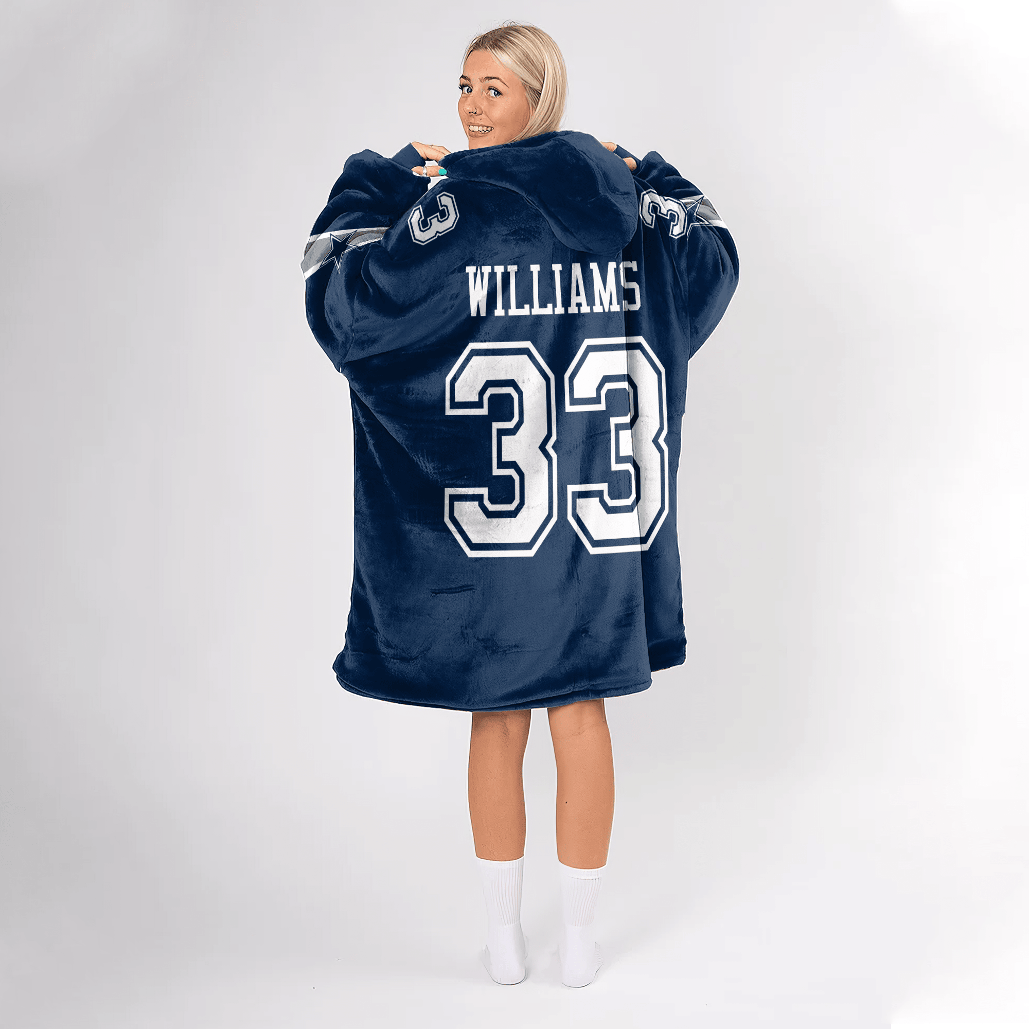 Adult J.W 33 Dalllas Football Unisex Blanket Hoodie