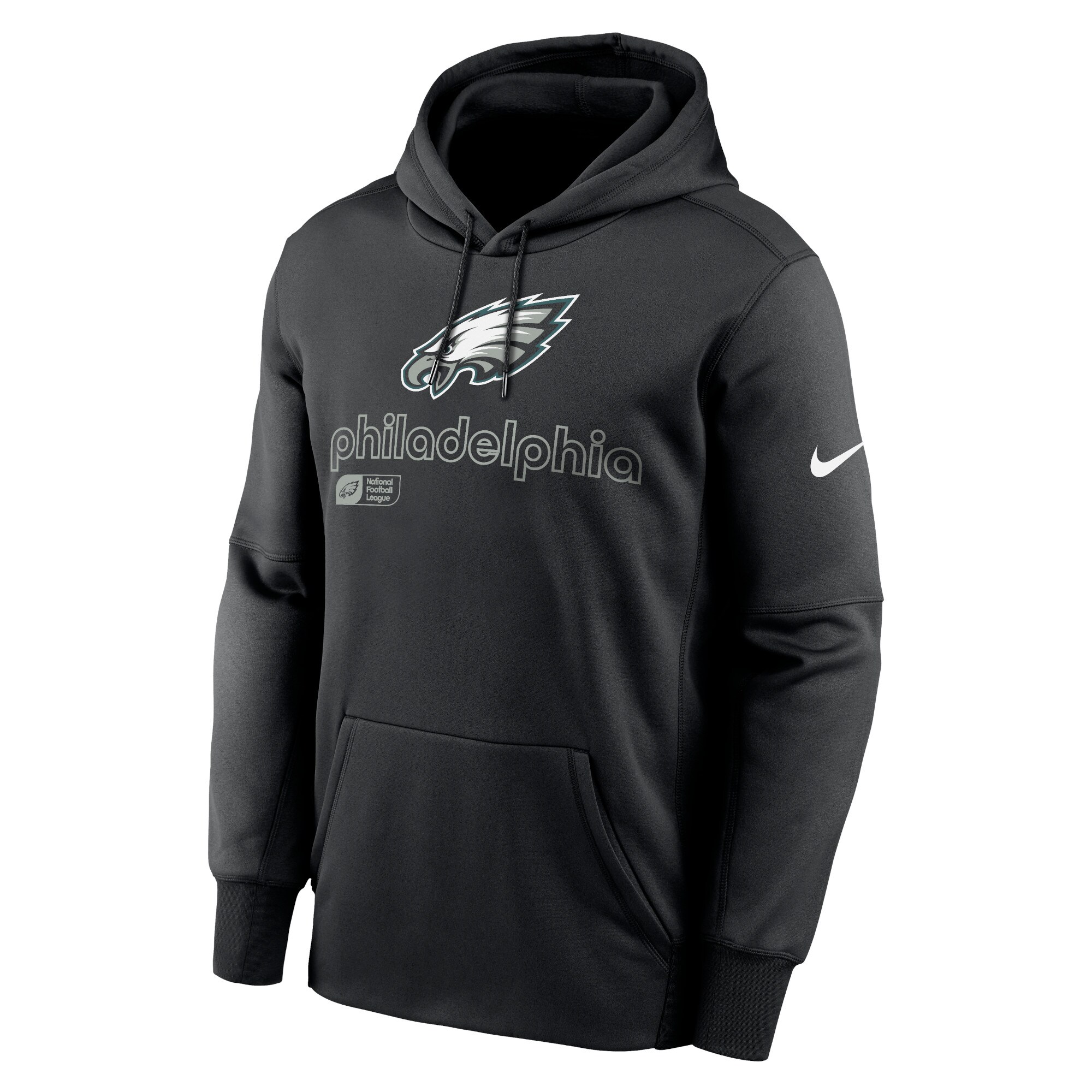 Philadelphia Eagles Performance Pullover Hoodie - Black