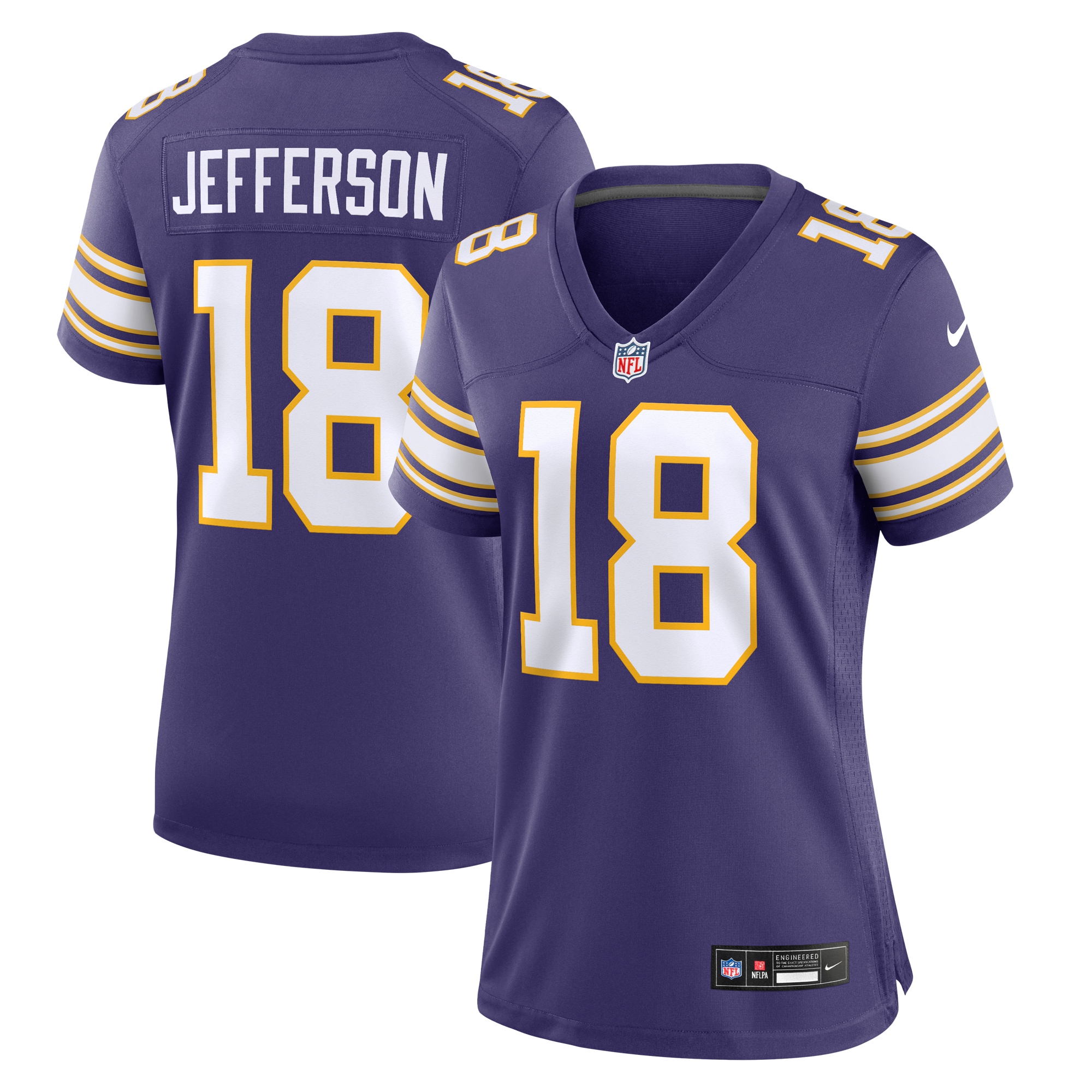 Justin Jefferson Minnesota Vikings  Women's Classic Player Game Jersey - Purple