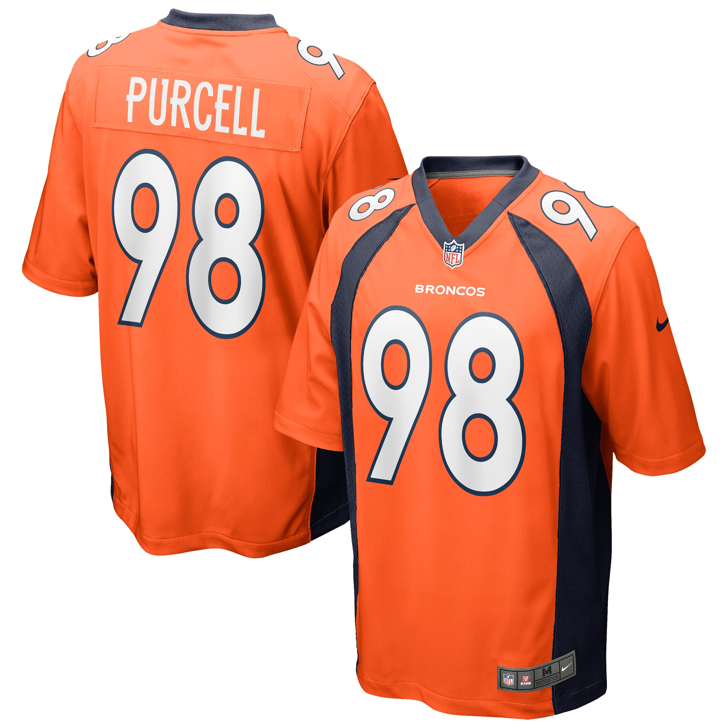 Mike Purcell Denver Broncos  Game Jersey - Orange