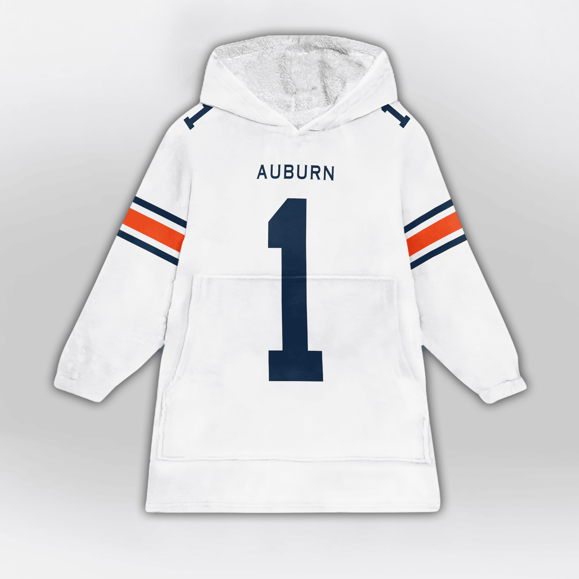 Adult #1 Auburn Football Unisex Blanket Hoodie