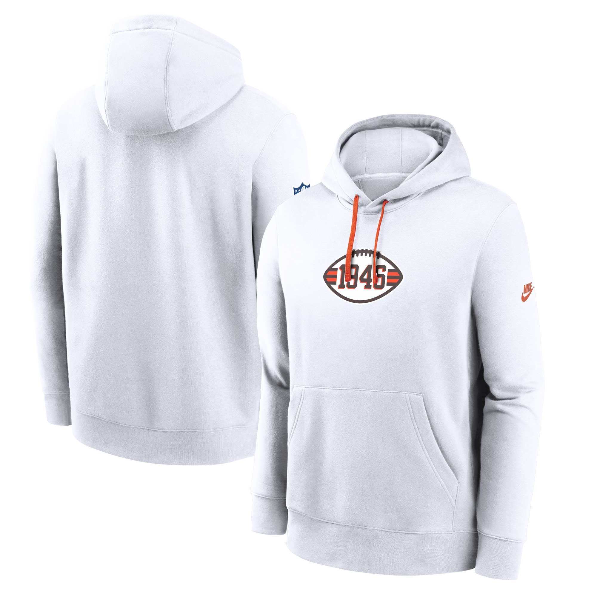 Cleveland Browns  2023 Sideline Club Alternate Tri-Blend Pullover Hoodie - White