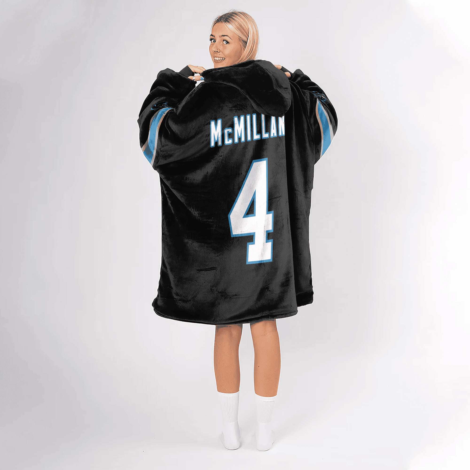 Adult 4 Carolina Football Unisex Blanket Hoodie