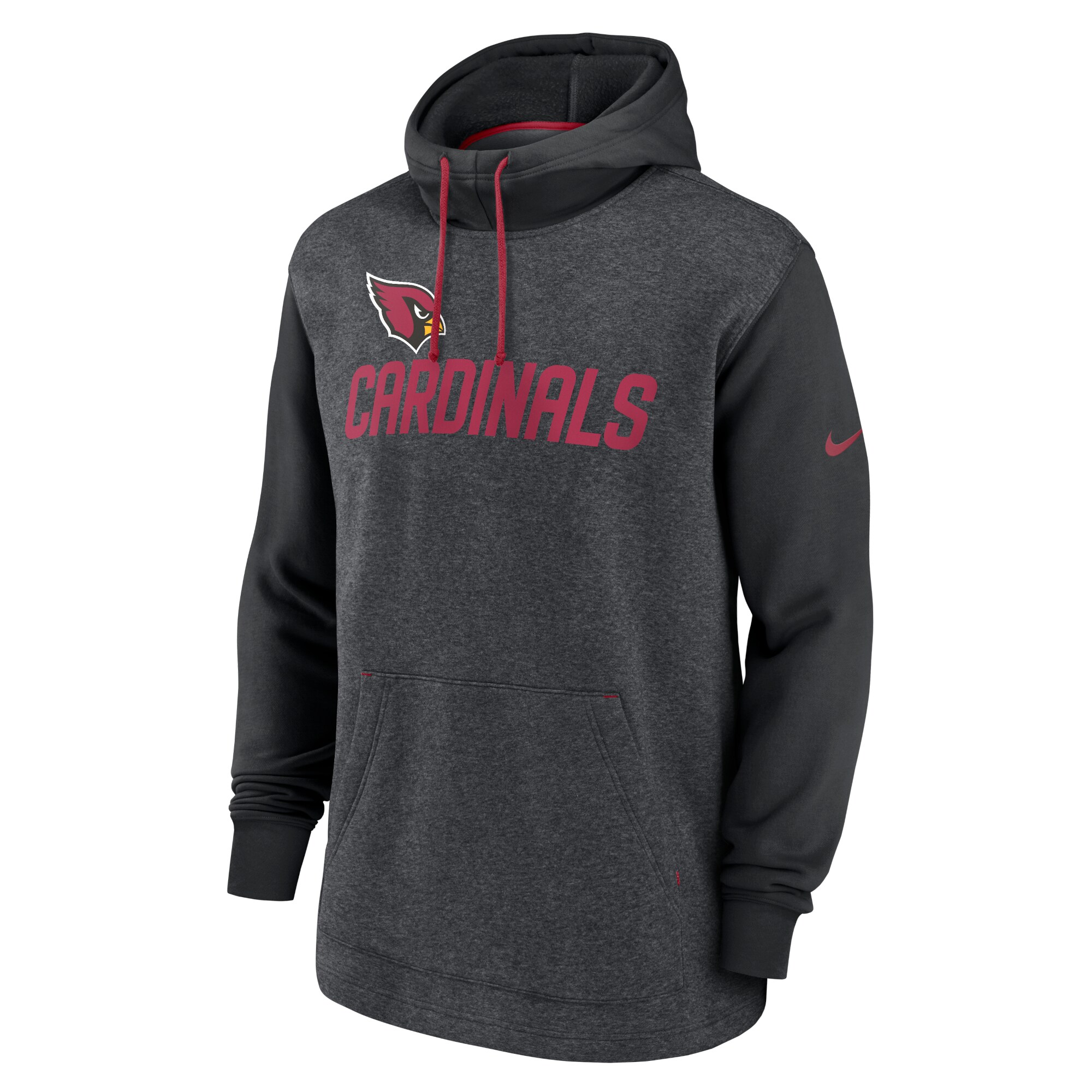 Arizona Cardinals Surrey Legacy Pullover Hoodie - Heathered Charcoal/Black