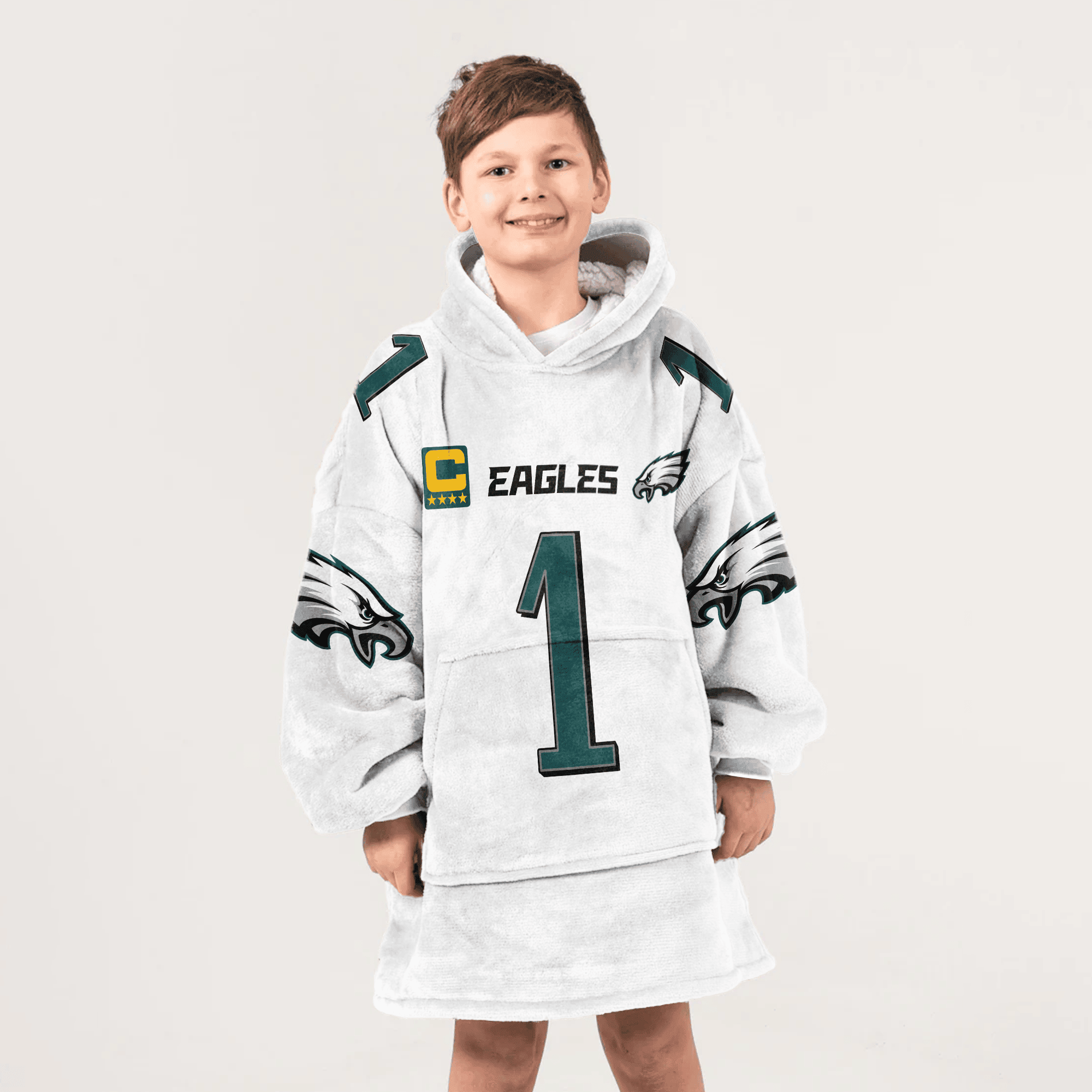 Kid 1 Philadelphia Football Unisex Blanket Hoodie