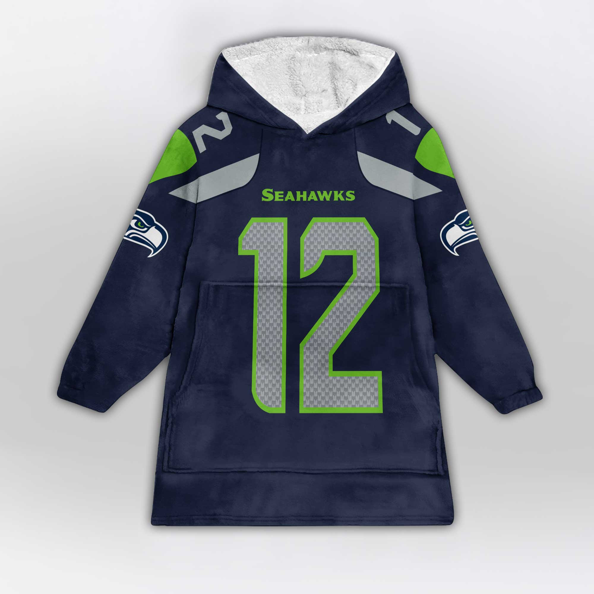 Kid 12 Seattle Football Unisex Blanket Hoodie