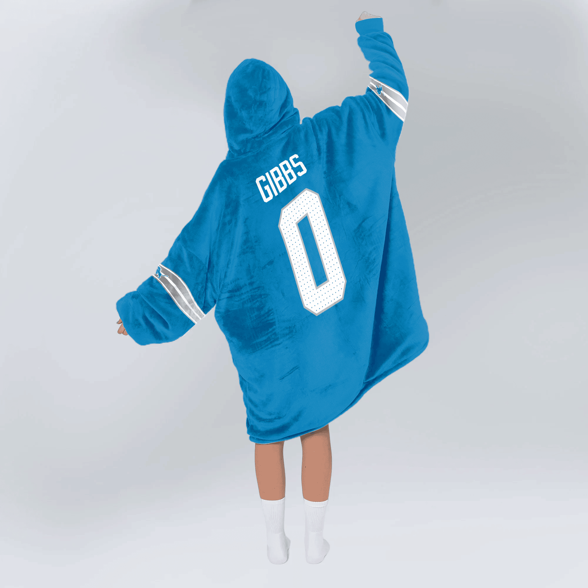 Adult 0 Detroit Football Unisex Blanket Hoodie