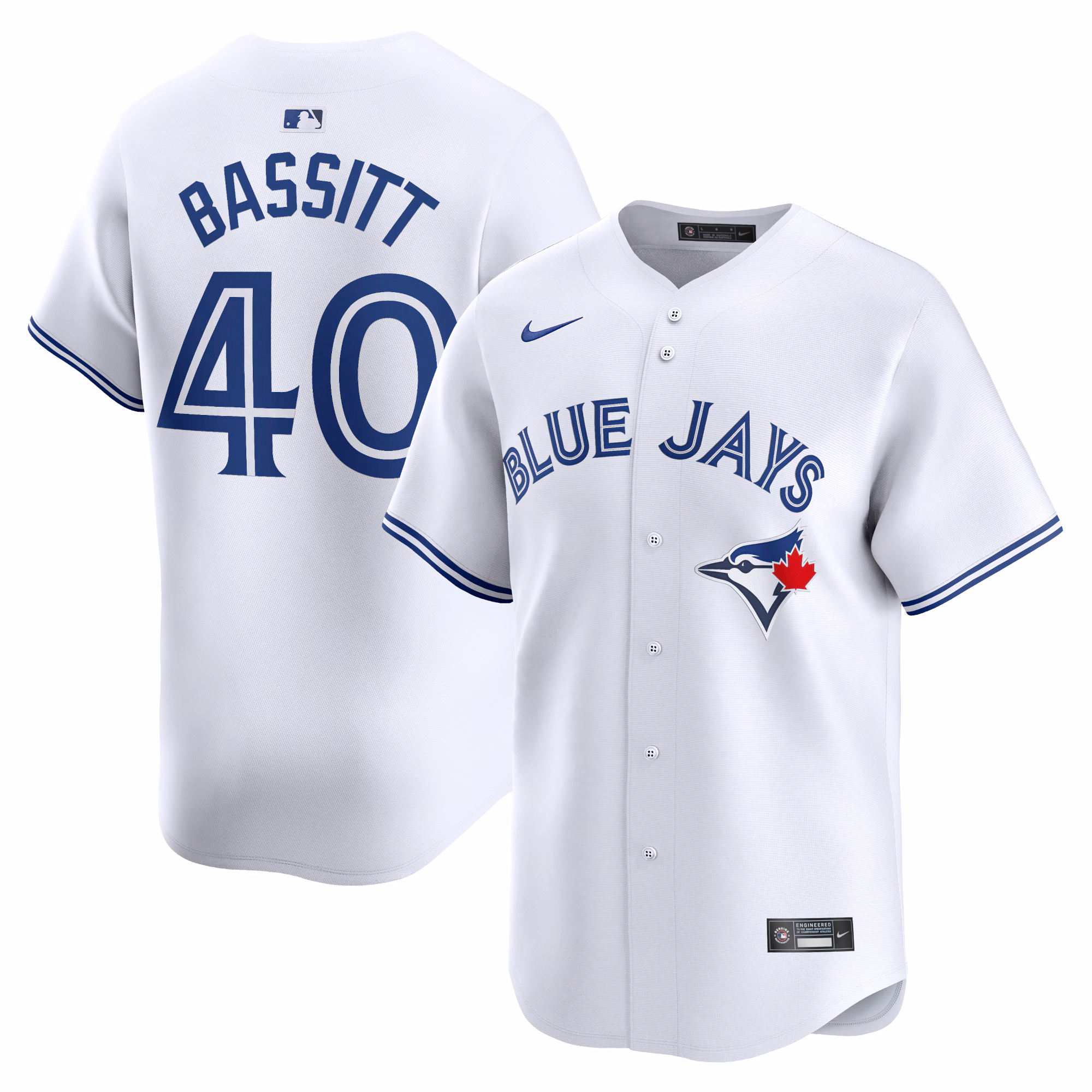 Chris Bassitt #40Toronto Blue Jays Home Limited Player Jersey - White