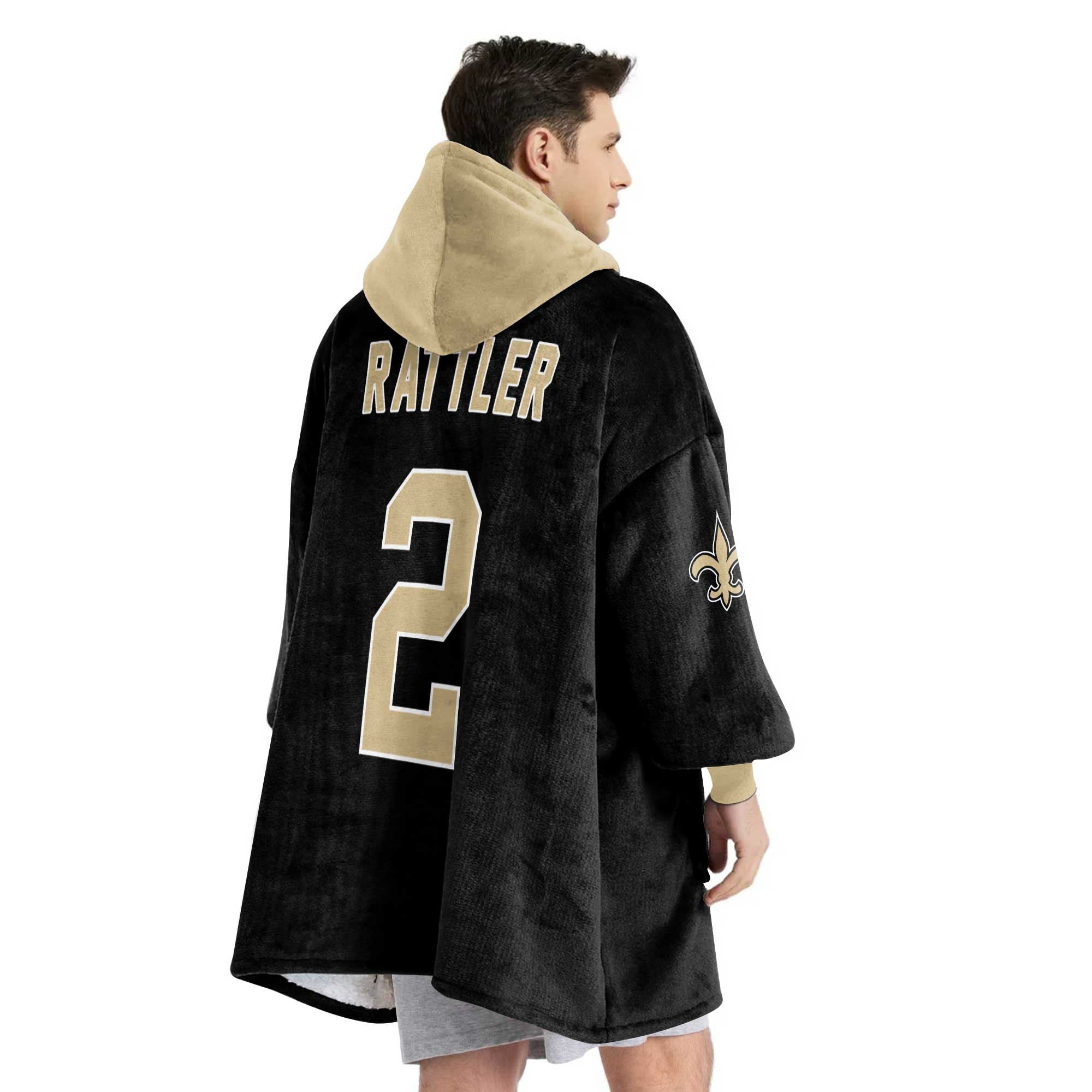 Adult S.R 2 New Orleans Football Unisex Blanket Hoodie
