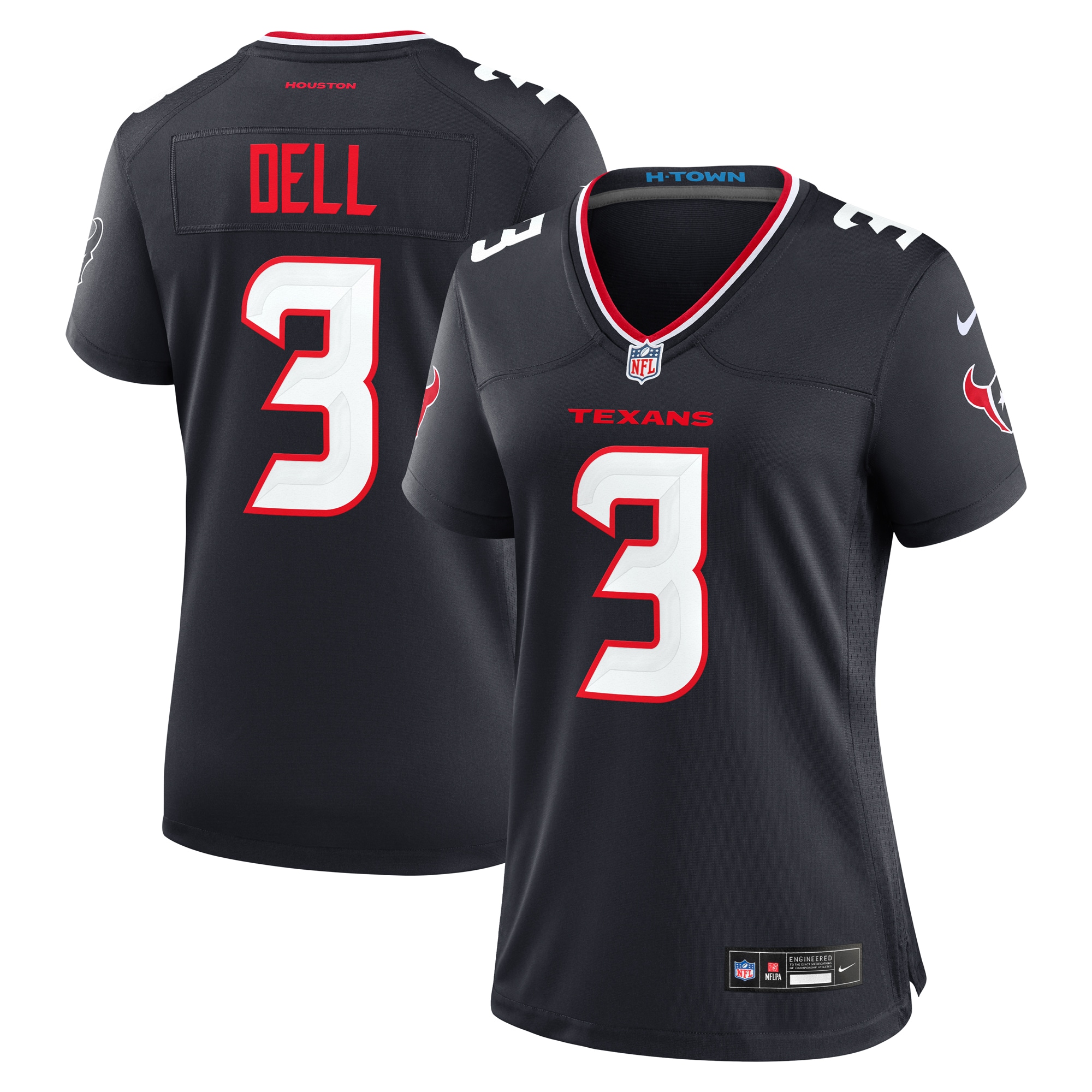 Tank Dell Houston Texans Women's Team Game Jersey -  Navy