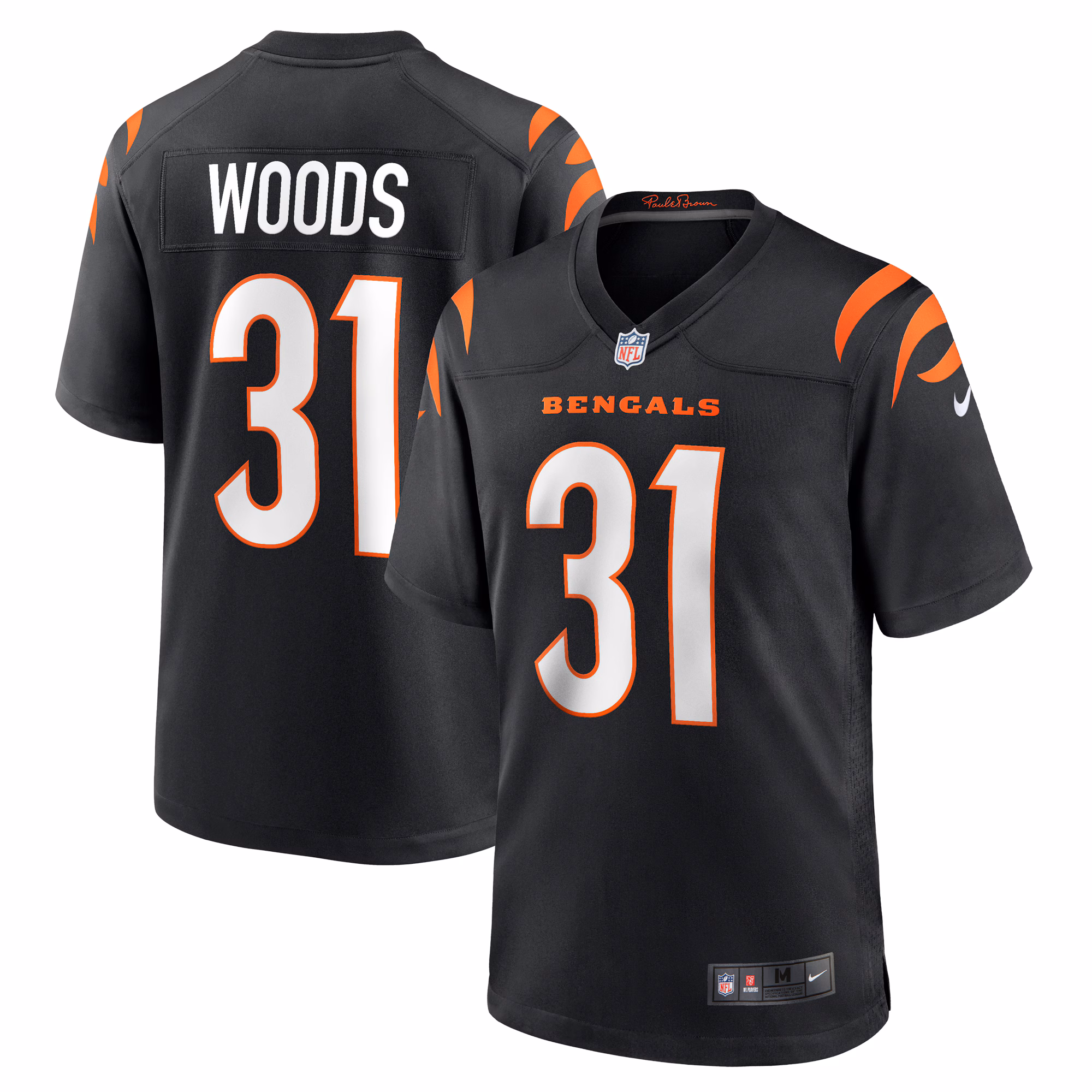 Ickey Woods Cincinnati Bengals Retired Player Game Jersey - Black