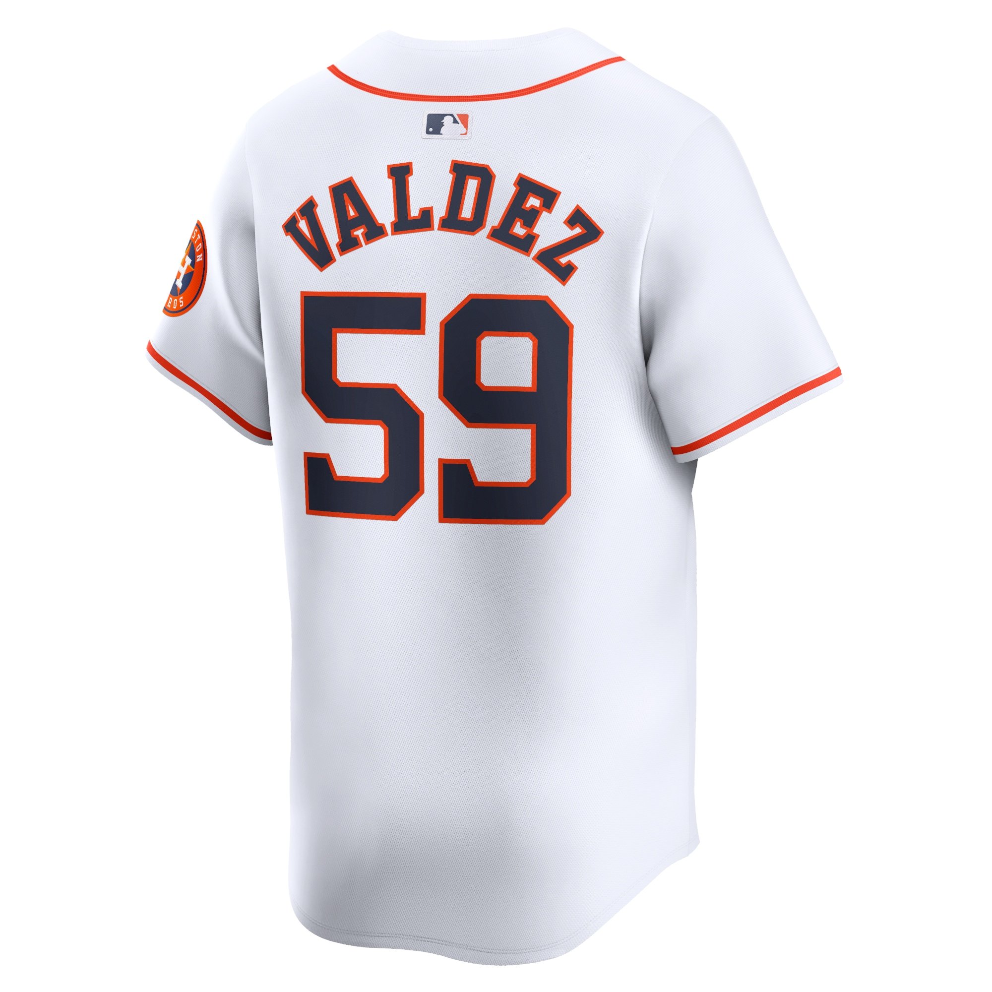 Men's Houston Astros Framber Valdez  White Home Limited Player Jersey