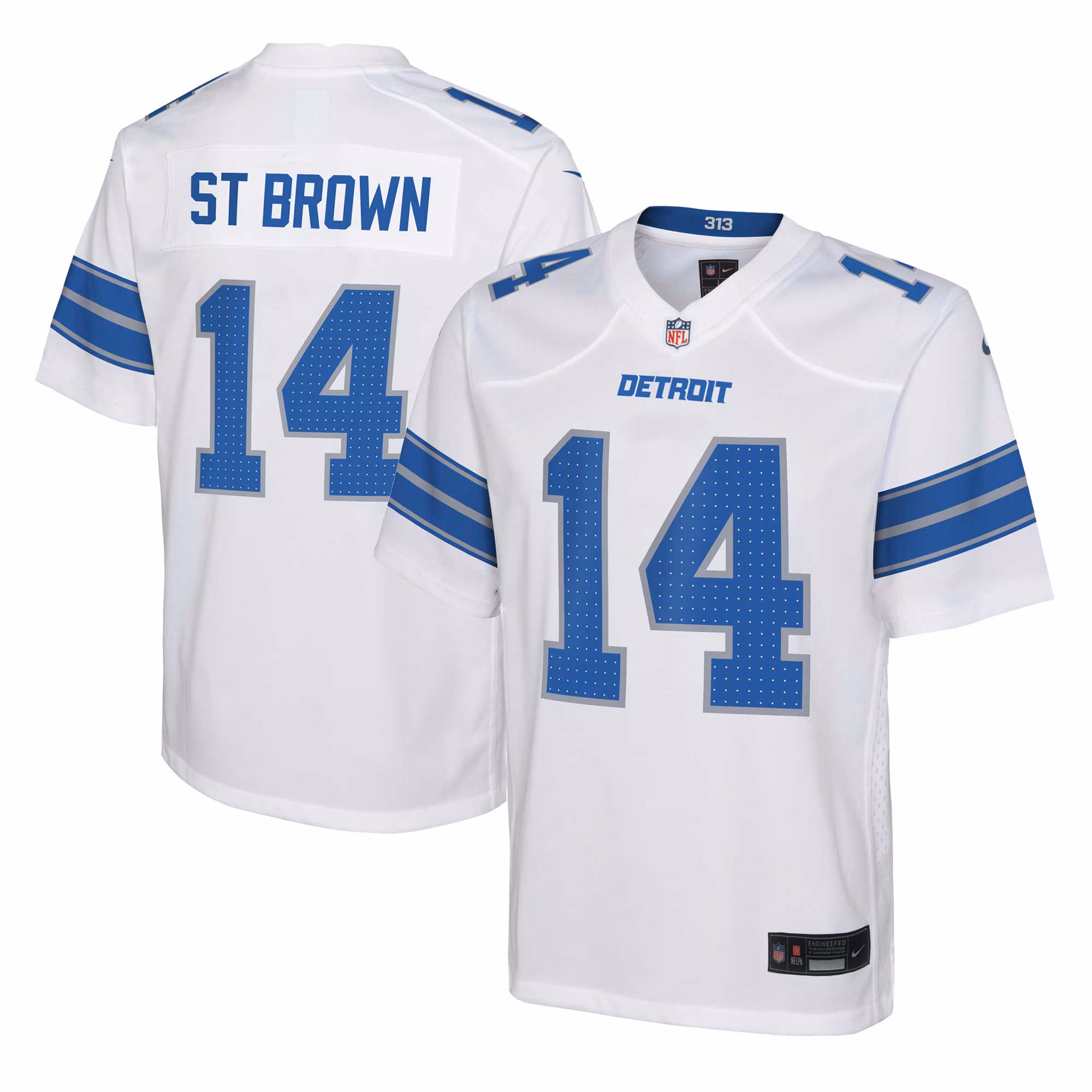 Amon-Ra St. Brown Detroit Lions Youth Player Game Jersey - White