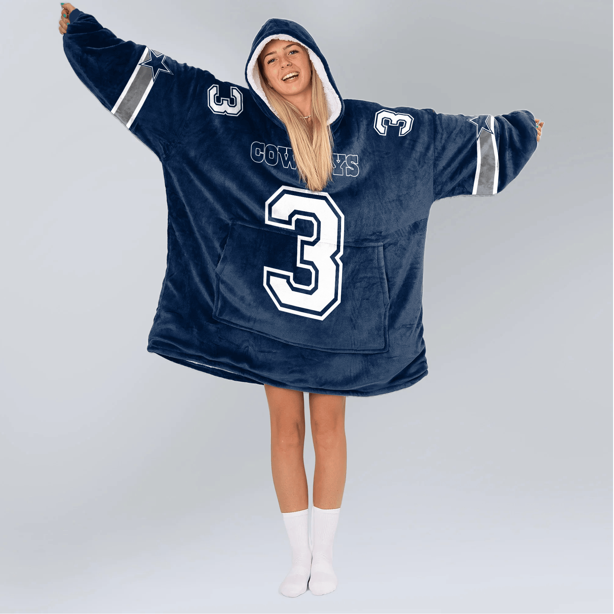 Adult G.P 3 Dalllas Football Unisex Blanket Hoodie