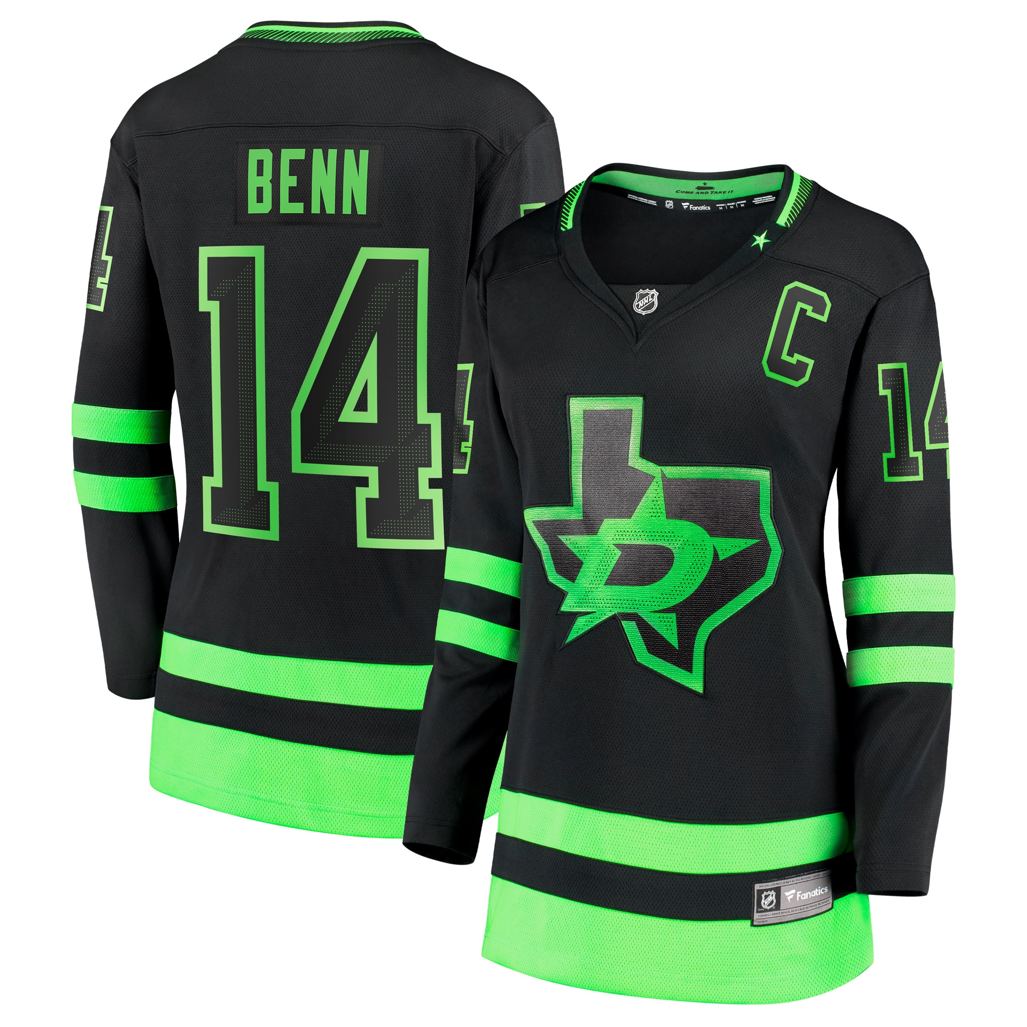 Jamie Benn Dallas Stars Women's 2020/21 Alternate Premier Breakaway Player Jersey - Black