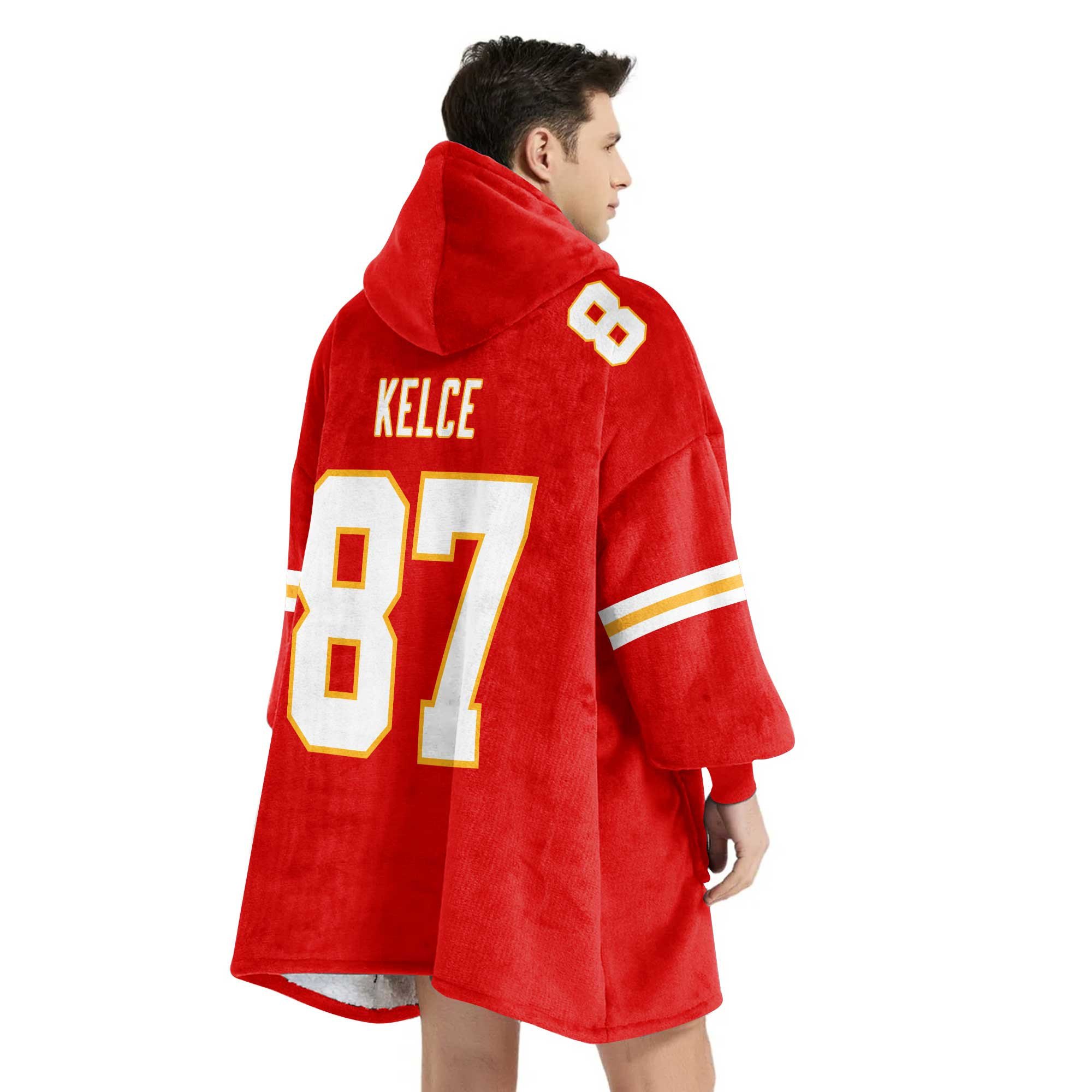Adult T.K 87 Kansas City Football Unisex Blanket Hoodie