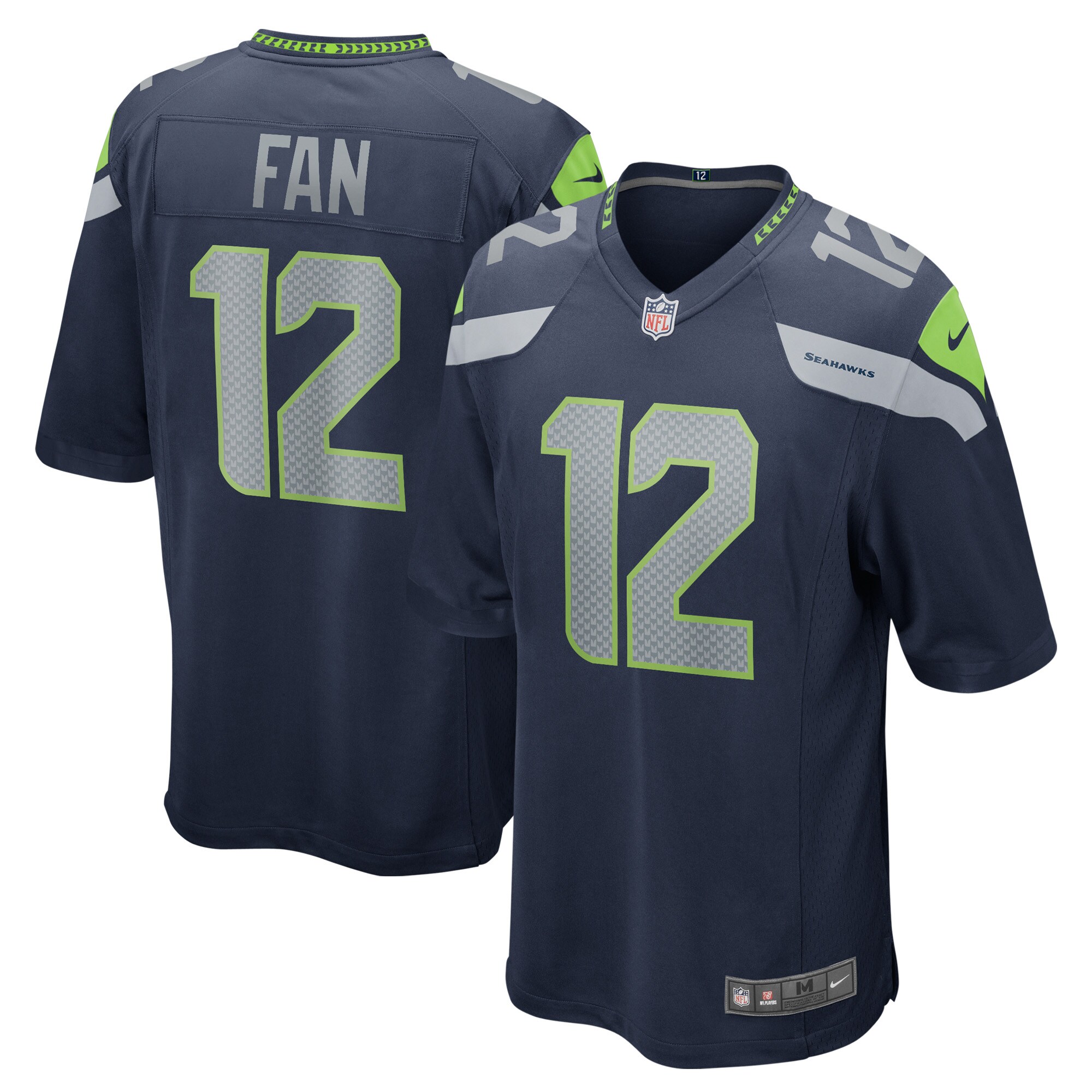 12s Seattle Seahawks  Game Jersey - College Navy